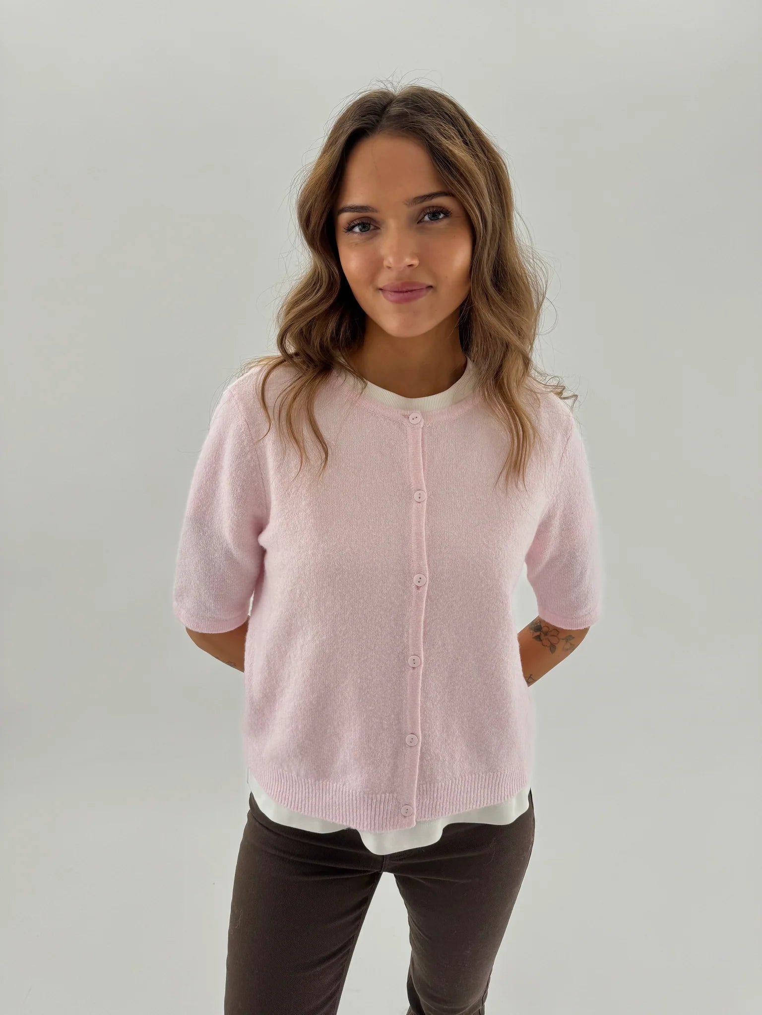 VMDOFFY Knit Cardigan - Pink-A-Boo