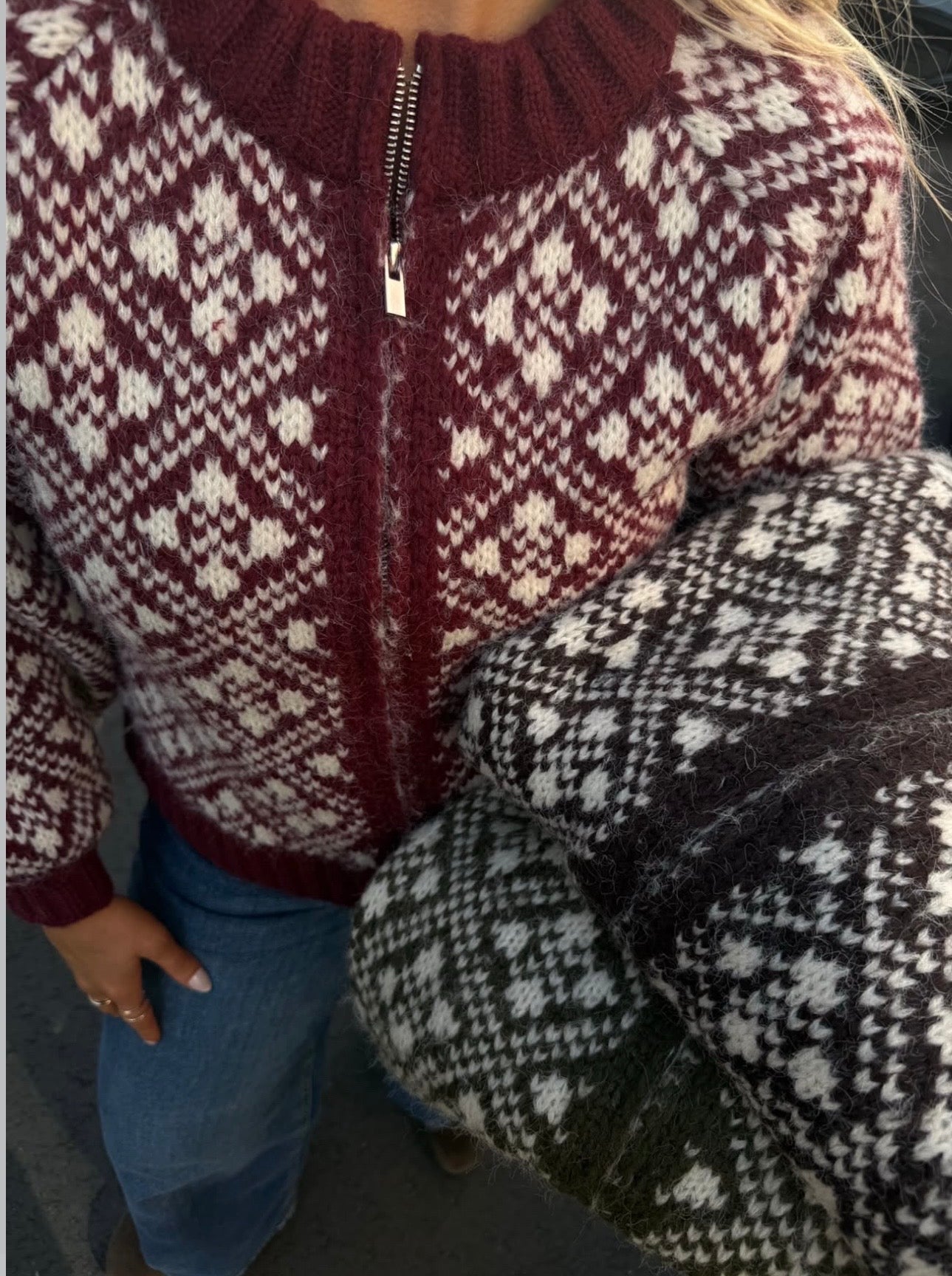 VMINGA Knitted Cardigan - Chocolate Torte