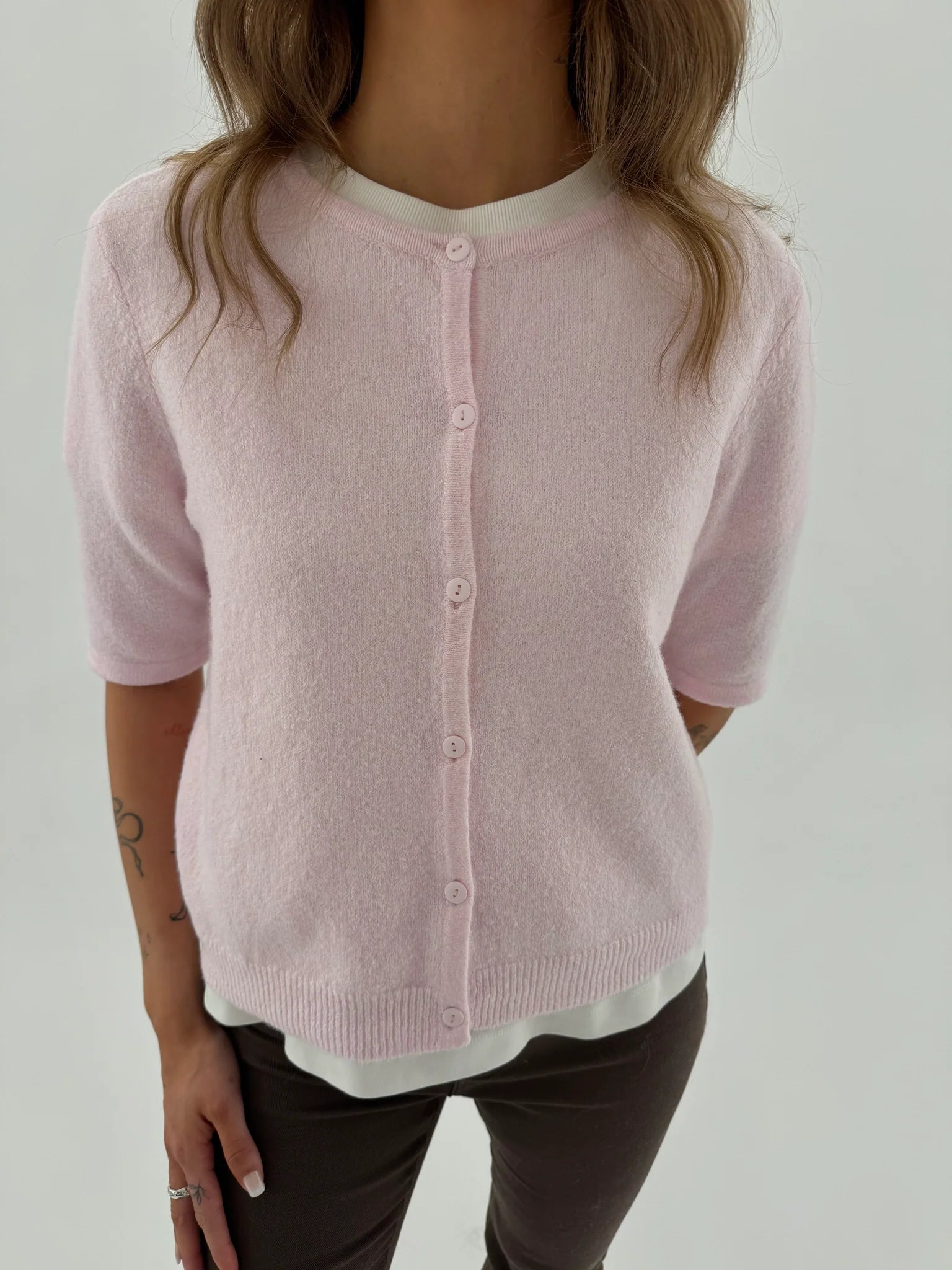 VMDOFFY Knit Cardigan - Pink-A-Boo