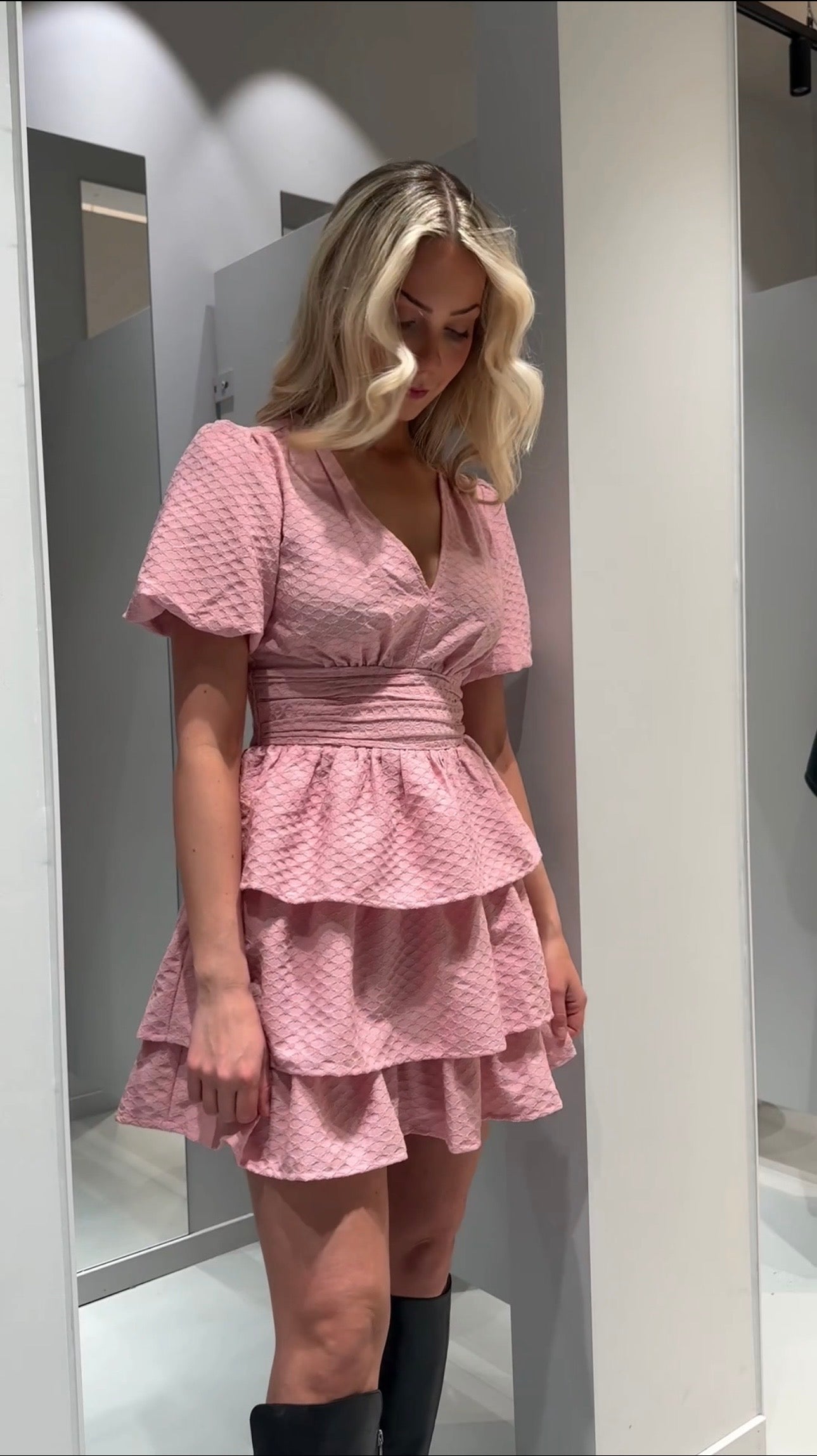 PCMONIKA Short Dress - Bleached Mauve