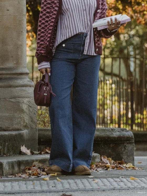 VMKAYLA wide Jeans - Dark Blue Denim