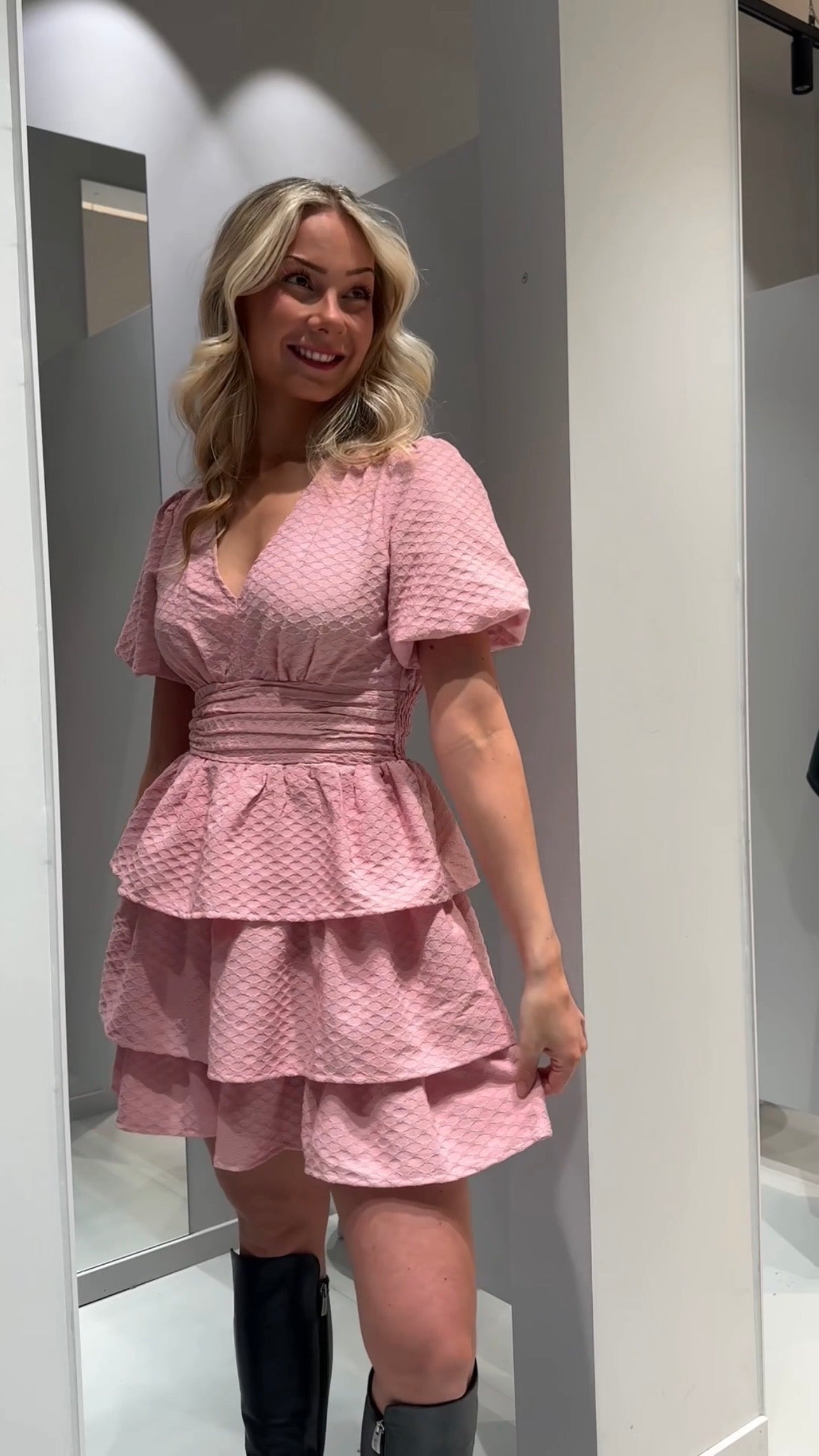 PCMONIKA Short Dress - Bleached Mauve