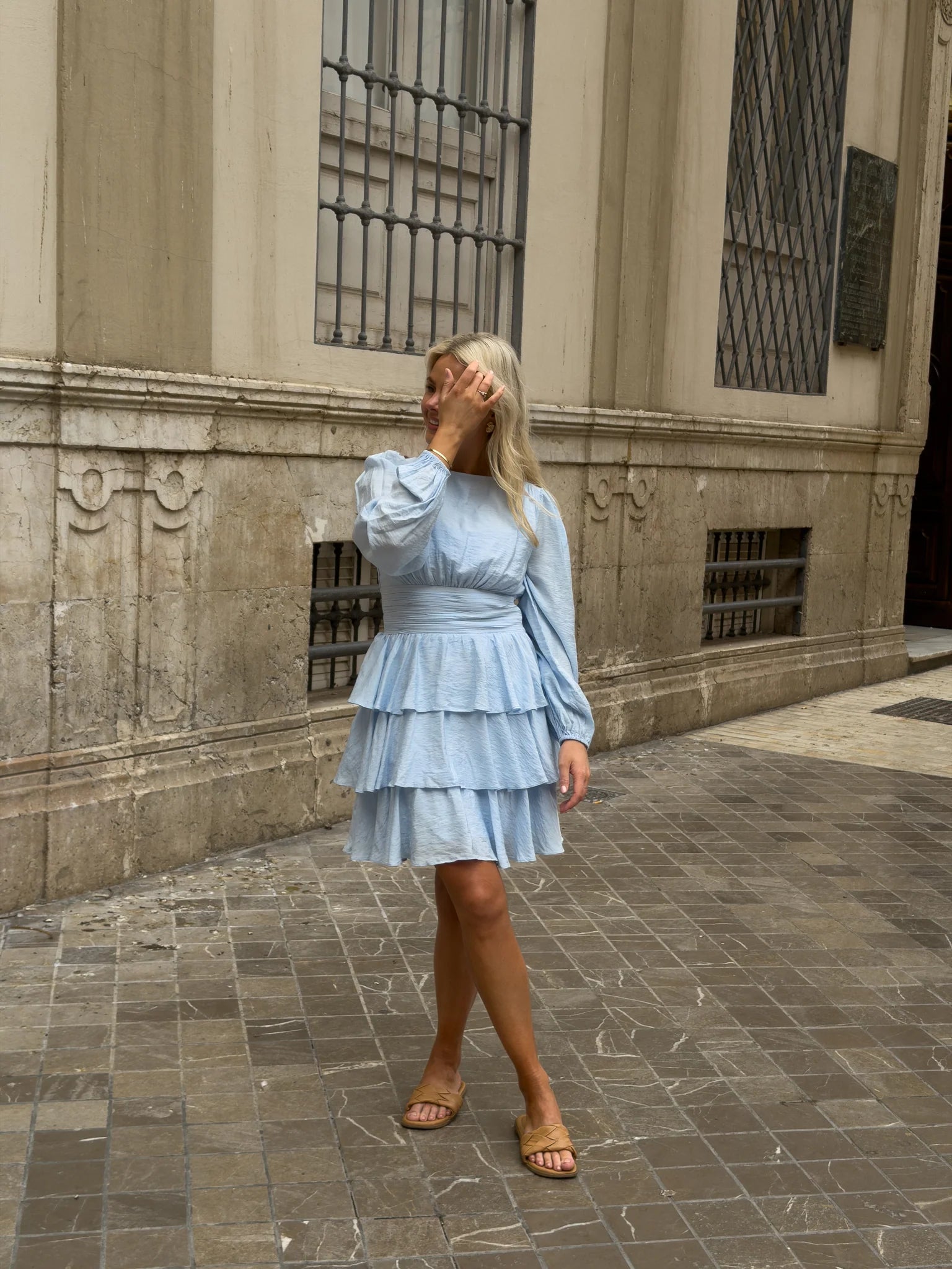 VMLISE Short Dress - Cashmere Blue