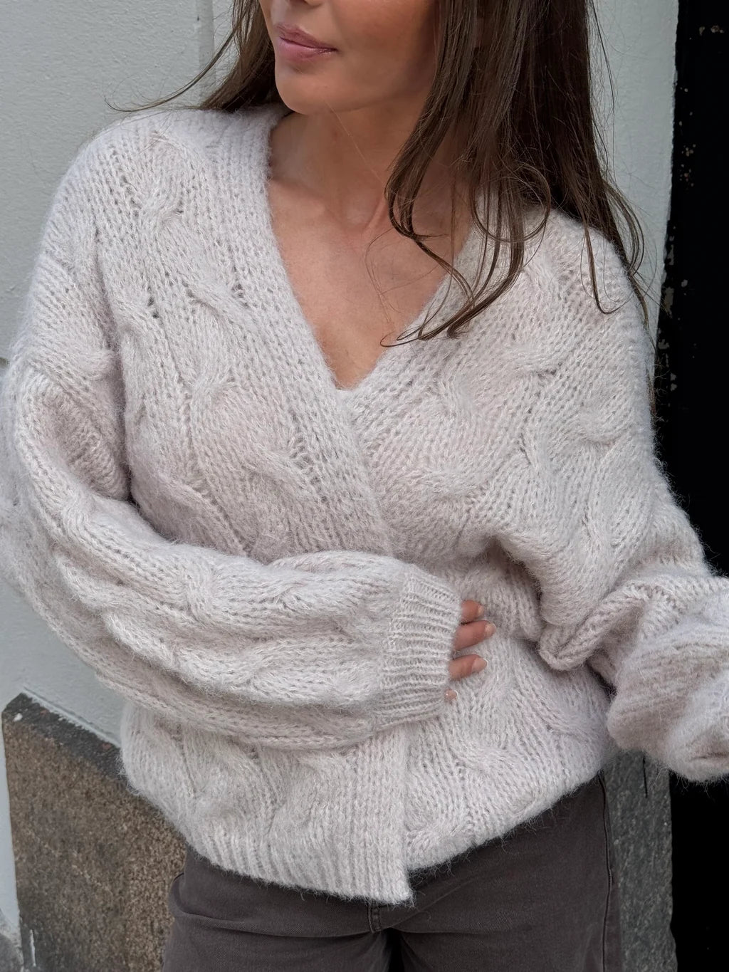 VMMAYBE Knitted Cardigan - Oatmeal