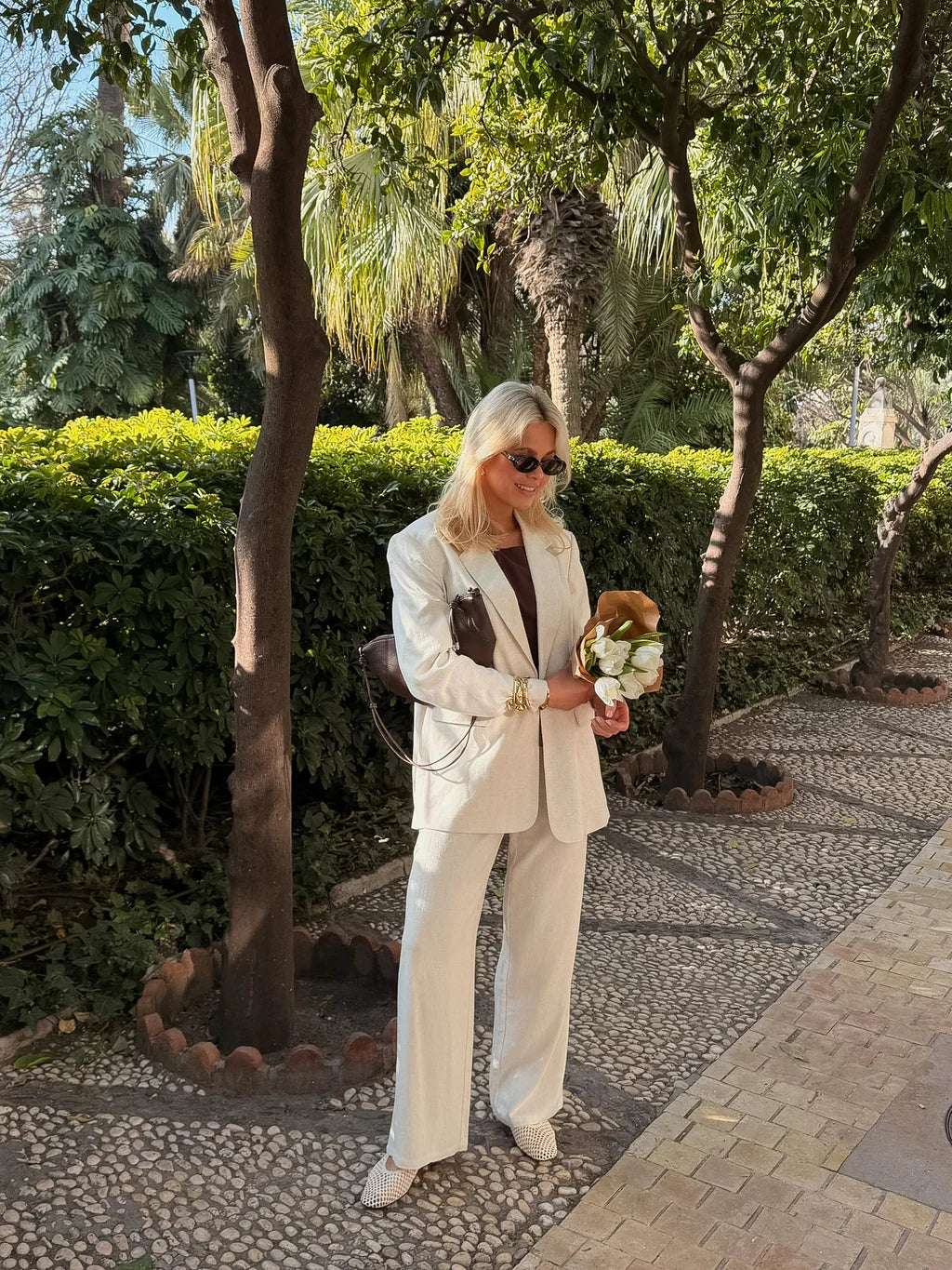 VMSISSEVERA Tailored Trousers - Oatmeal