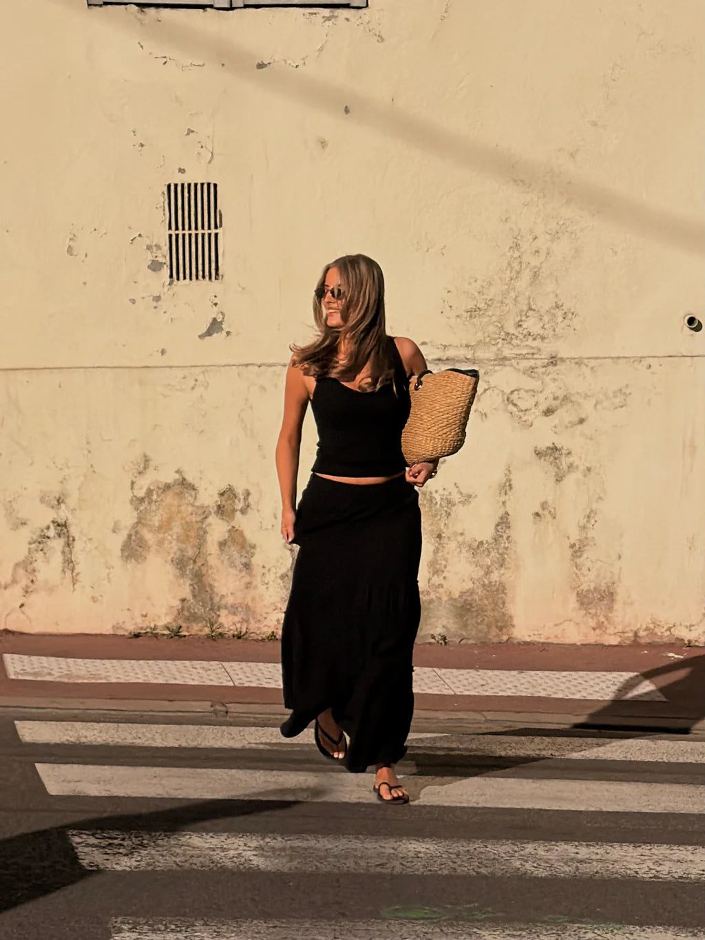 AWKEELEY Long Skirt - Black