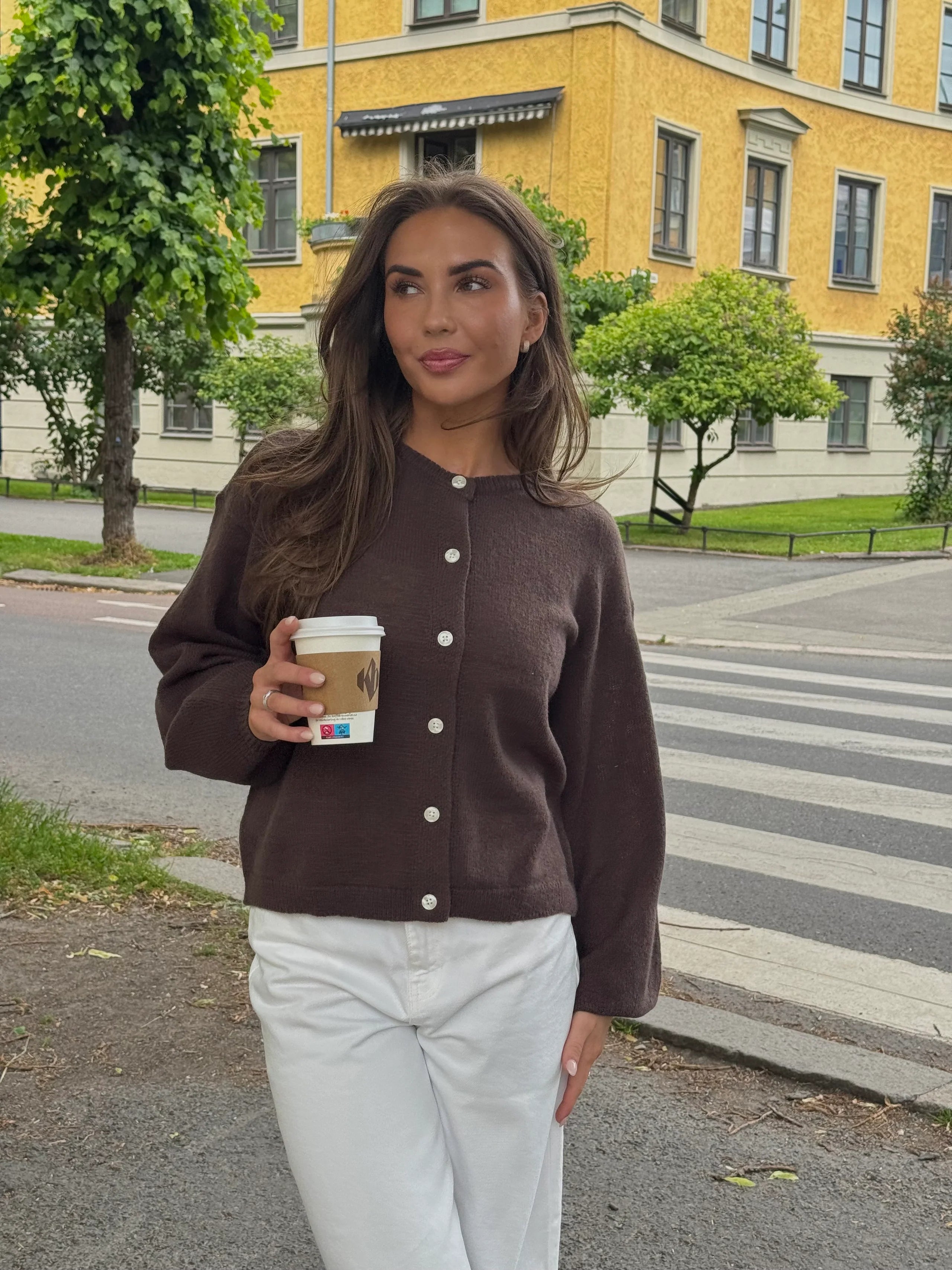 PCIDA Knitted Cardigan - Hot Fudge