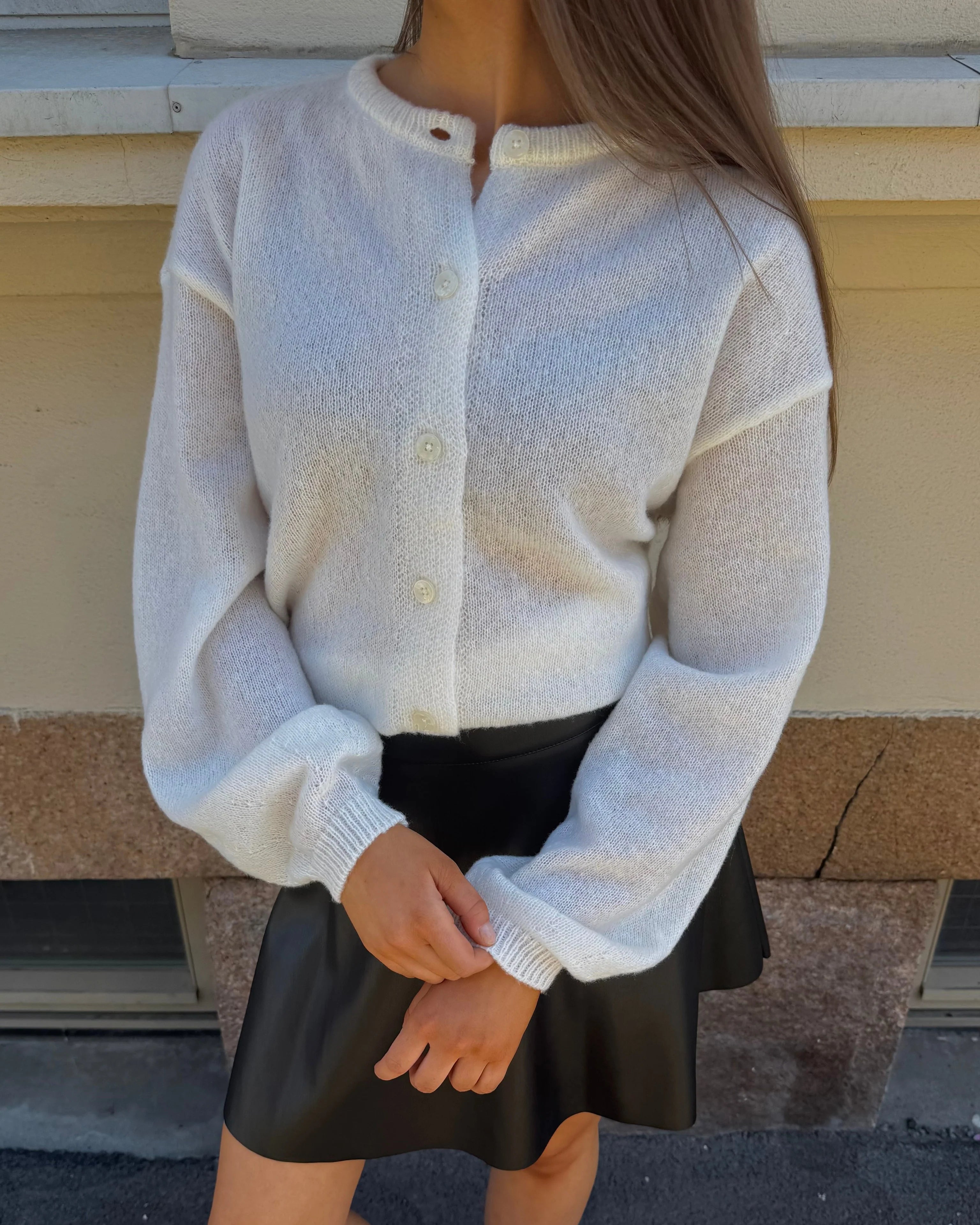 PCIDA Knit Cardigan - Cloud Dancer