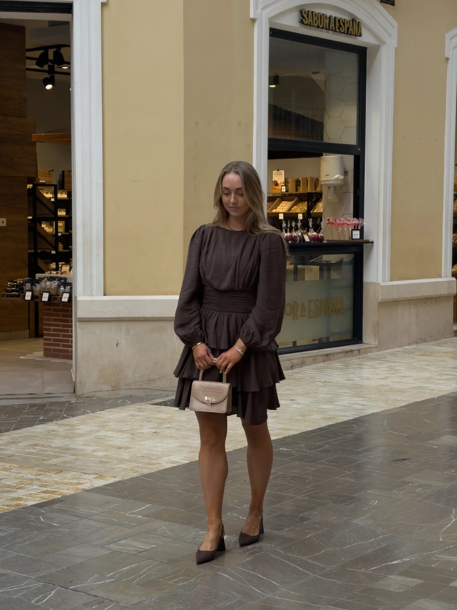 VMLISE Short Dress - Chocolate Brown