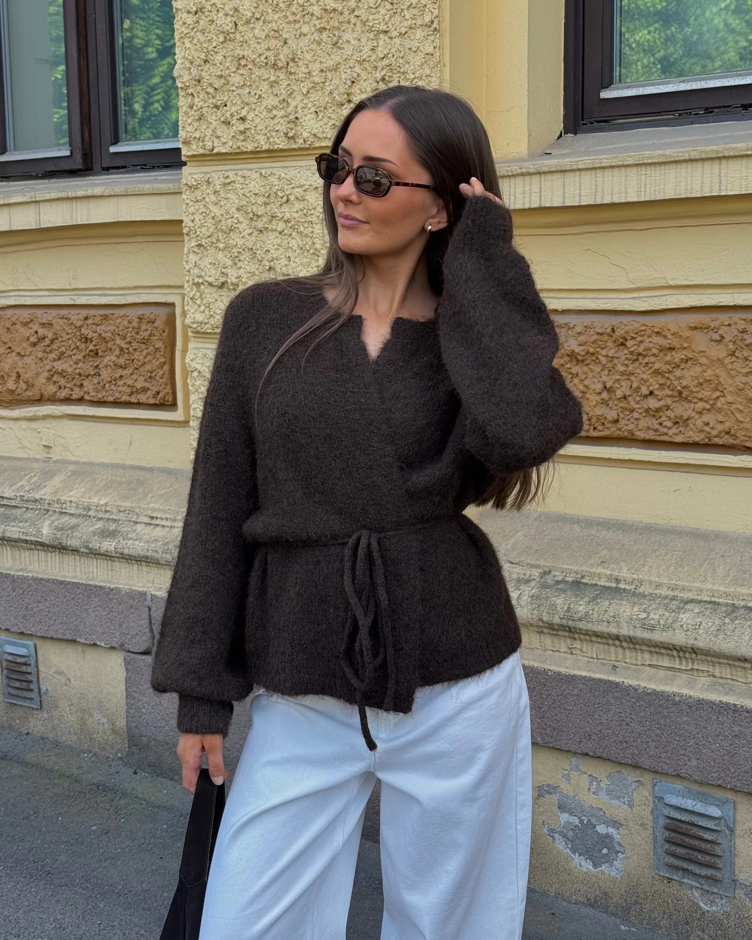 VMBERRY Knitted Cardigan - Chocolate Torte