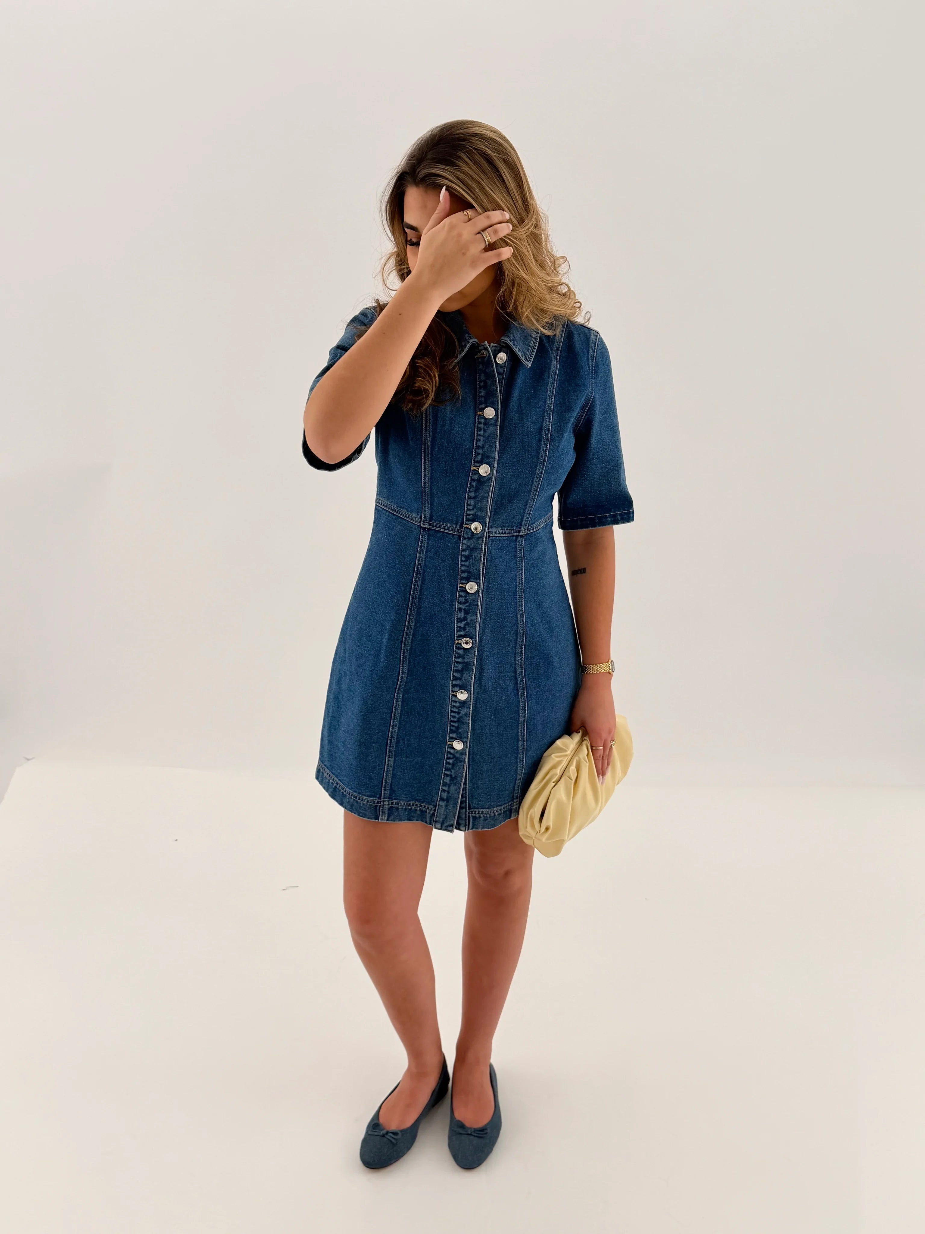 VMDAISY Short Dress - Medium Blue Denim
