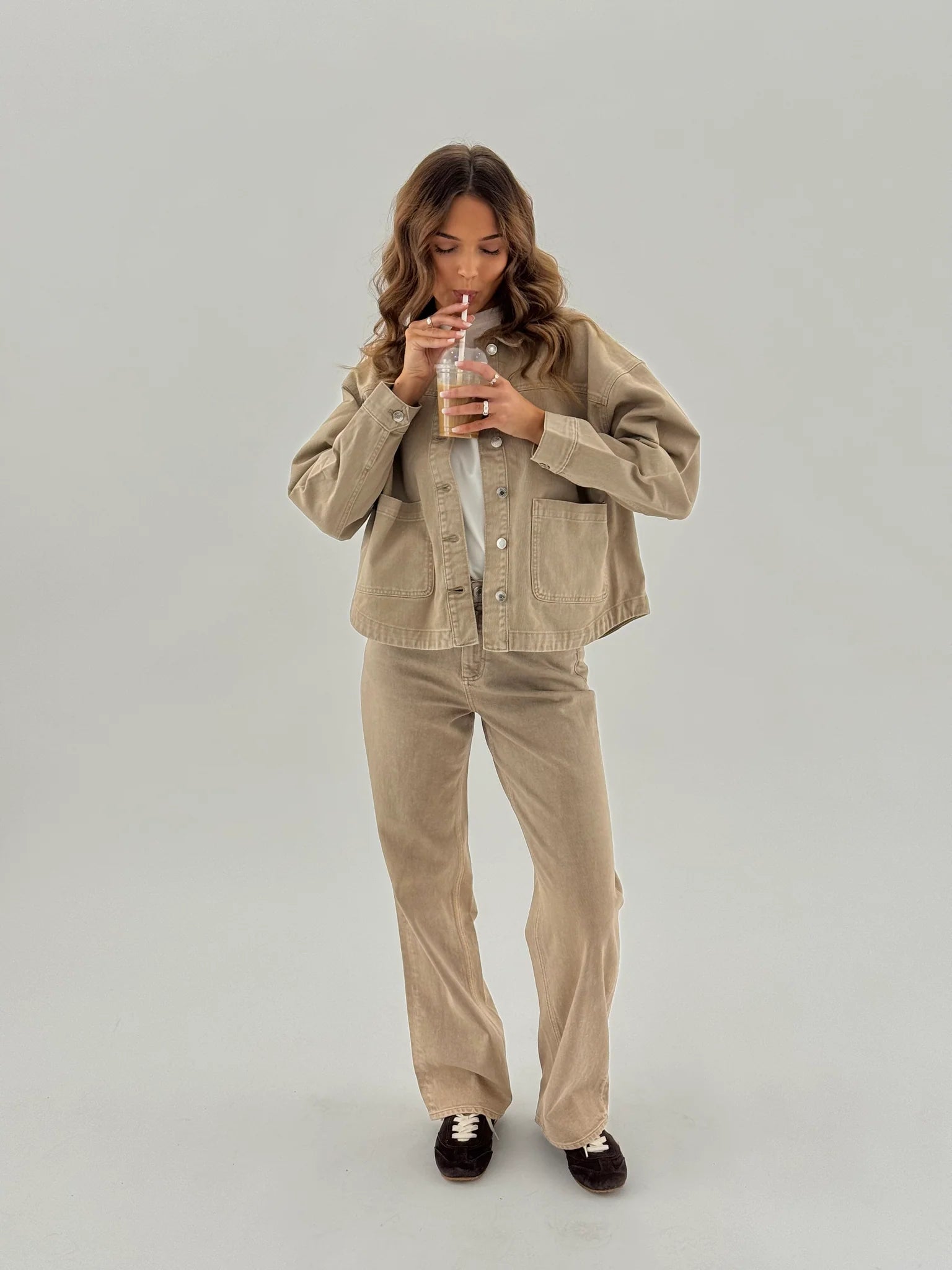 VMTESSA Wide Jeans - Silver Mink