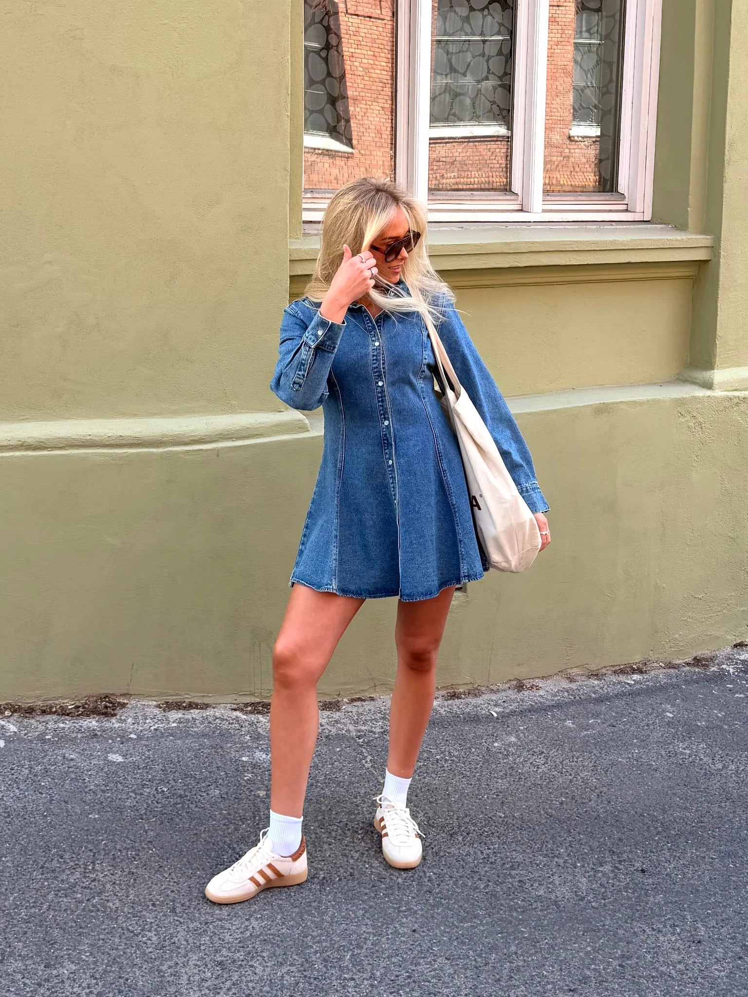 VMJESSIE Short Dress - Medium Blue Denim