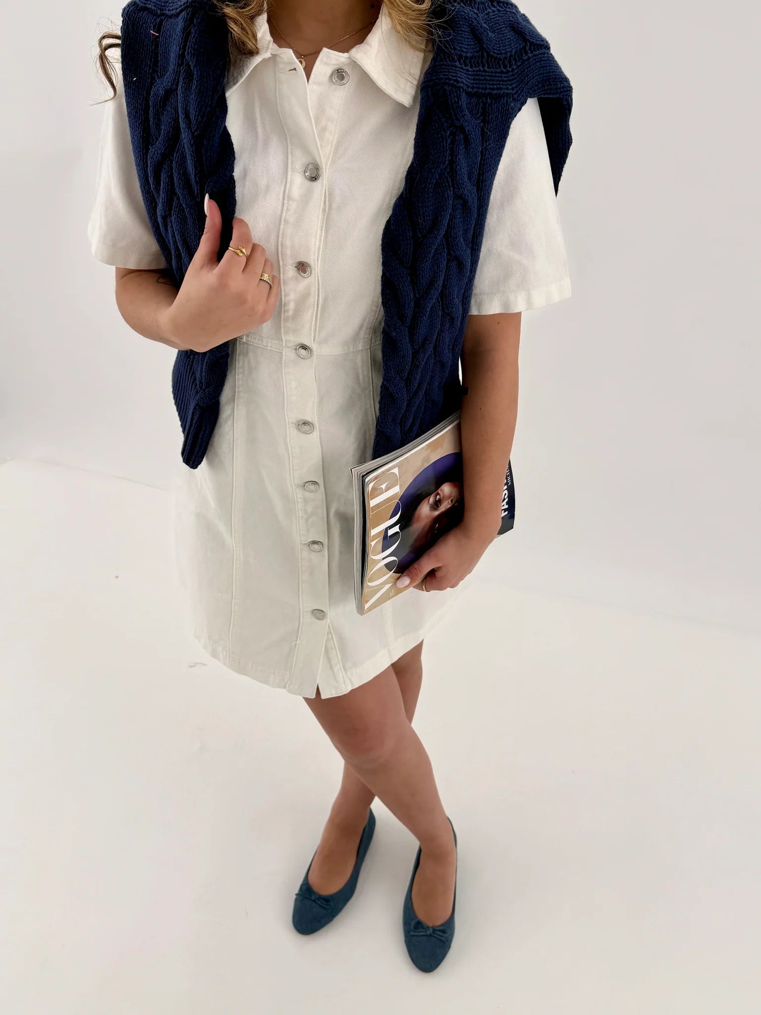 VMDAISY Short Dress - Cloud Dancer