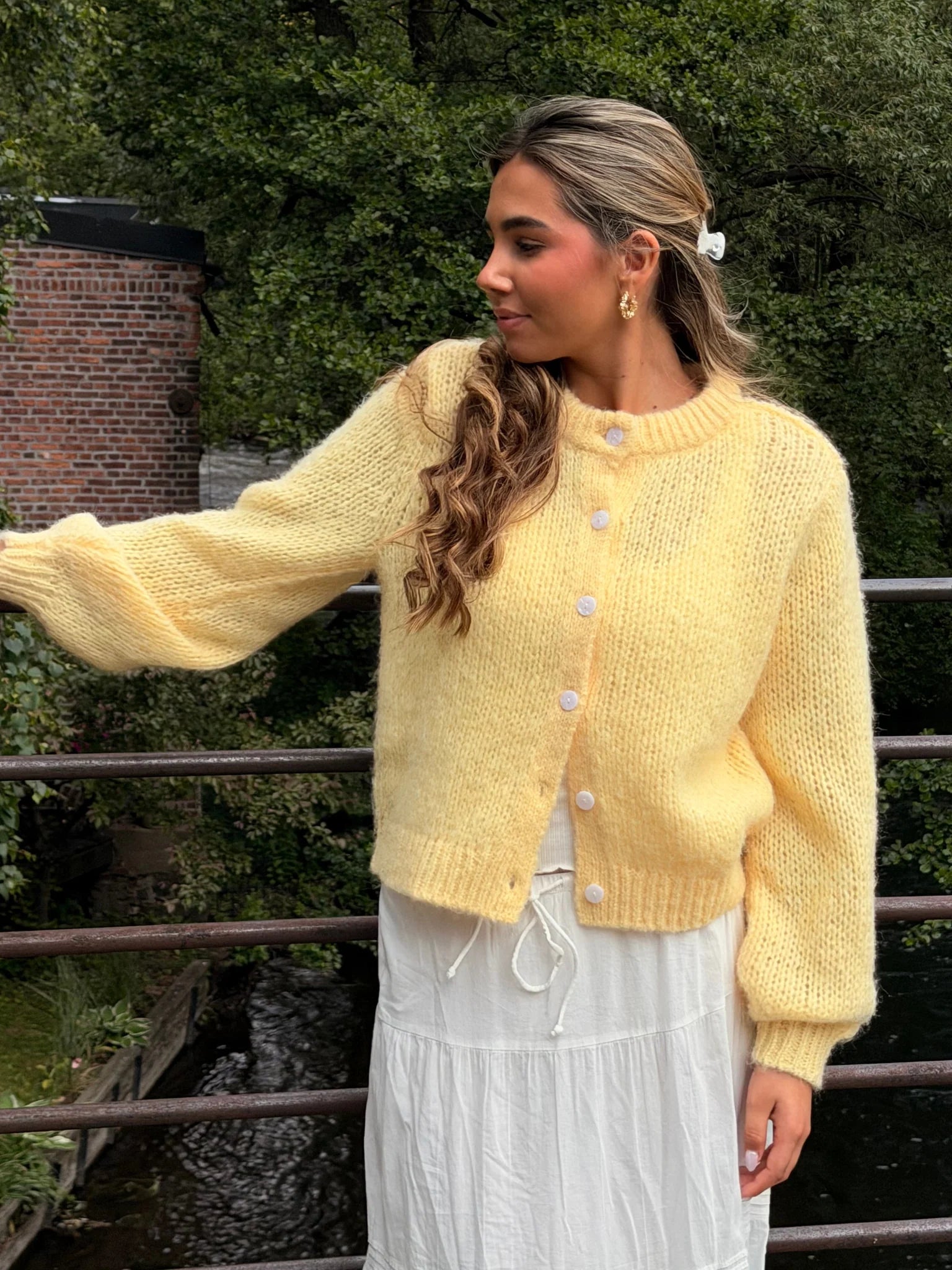 VMWILO Knit Cardigan - Pale Banana
