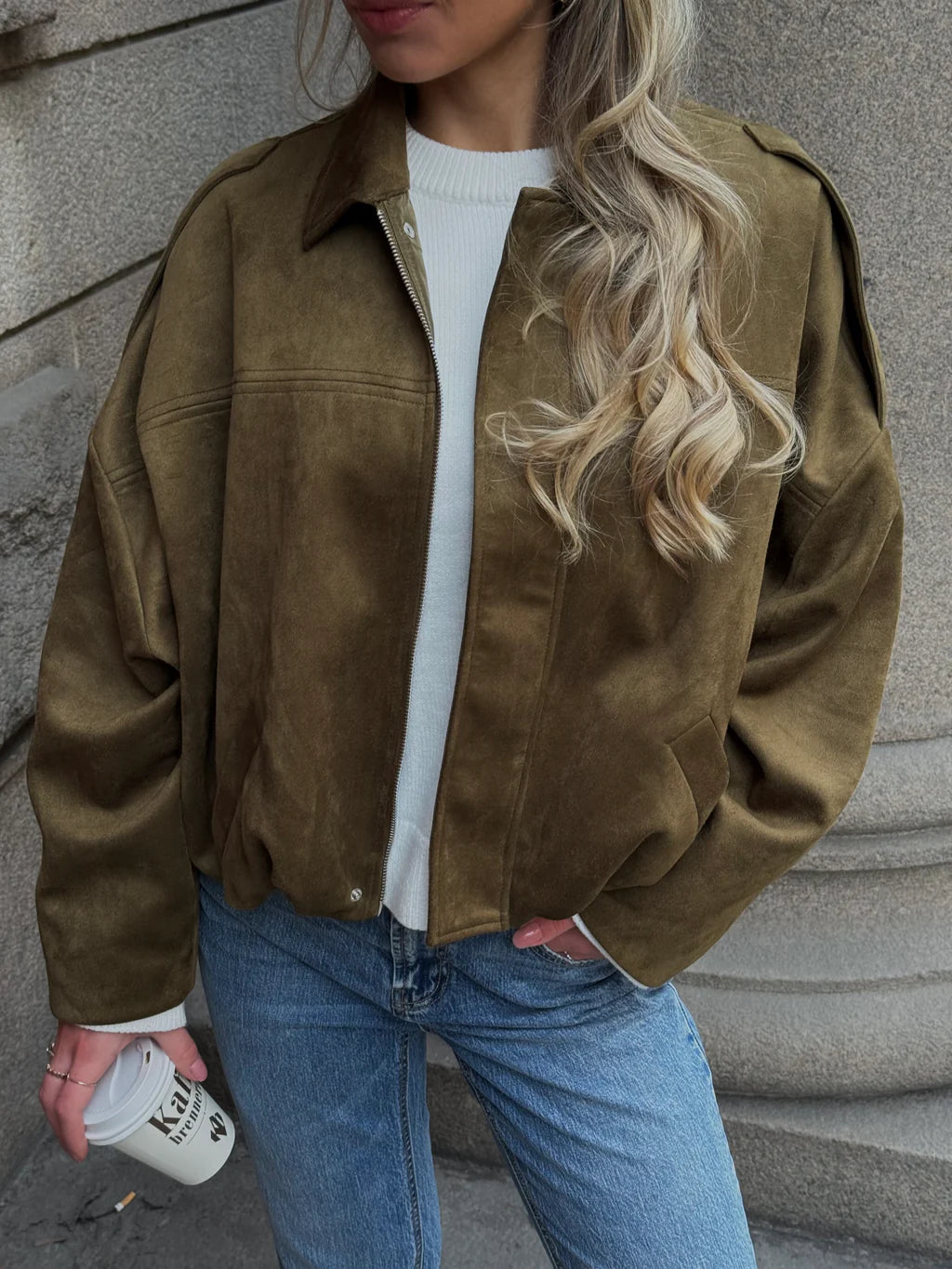 VMHAZEL Otw Bomber - Military Olive