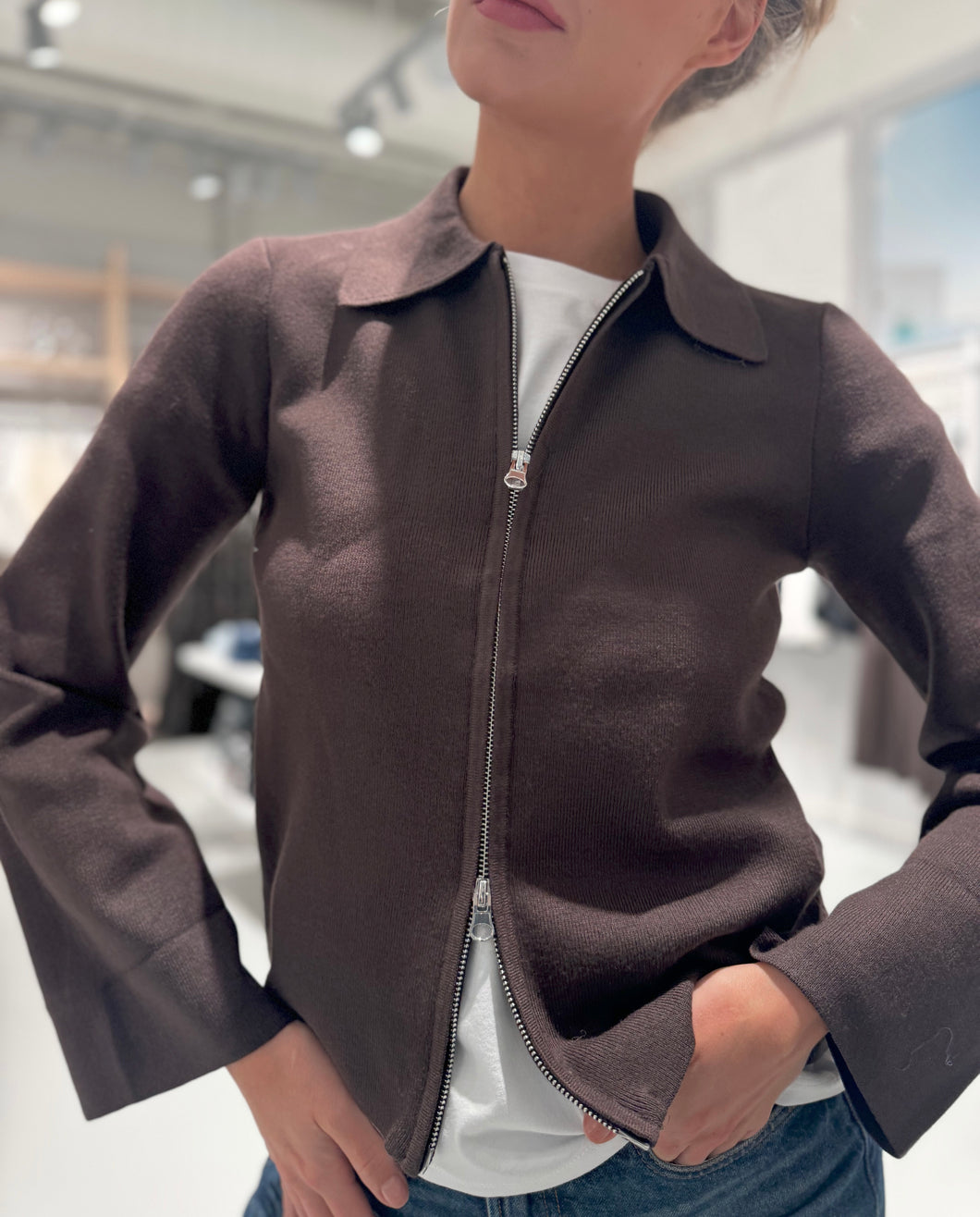 VMHANNA Knit Cardigan - Chocolate Torte