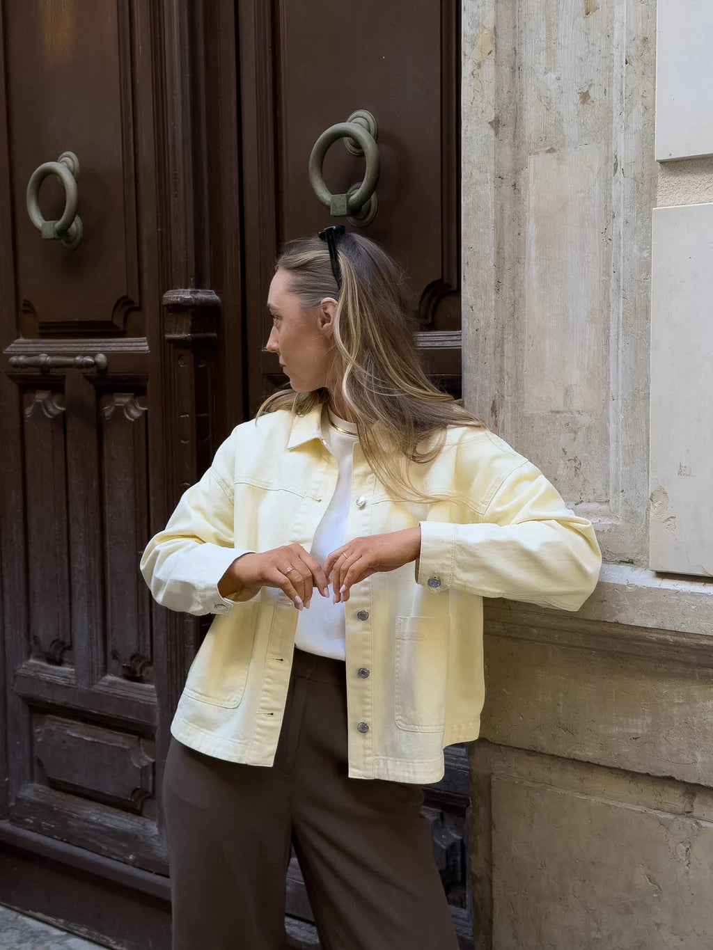 VMJAMIE Denim Jacket - Mellow Yellow