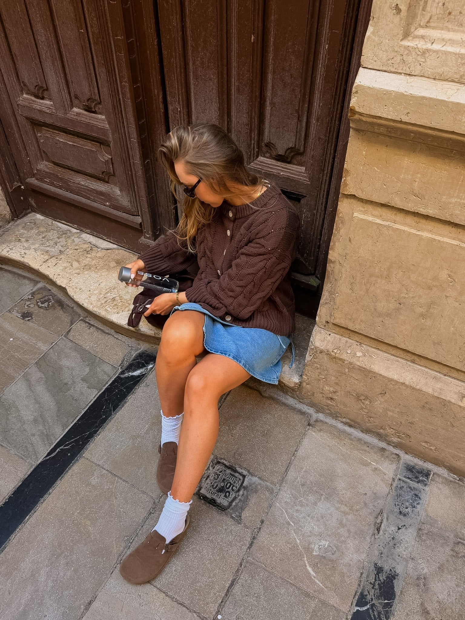 VMSVEA Knit Cardigan - Chocolate Martini