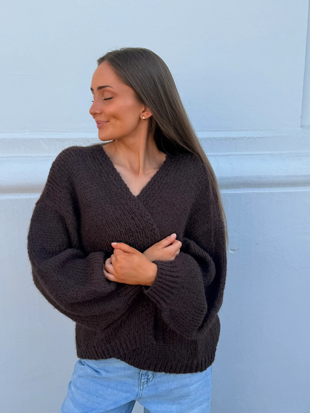 VMMAYBE Knit Cardigan - Chocolate Torte