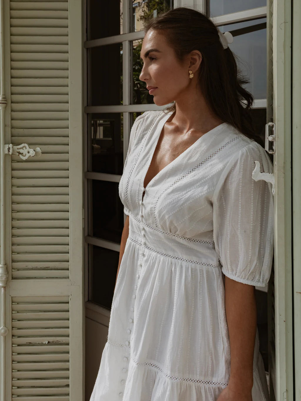 VMMINE Short Dress - Bright White