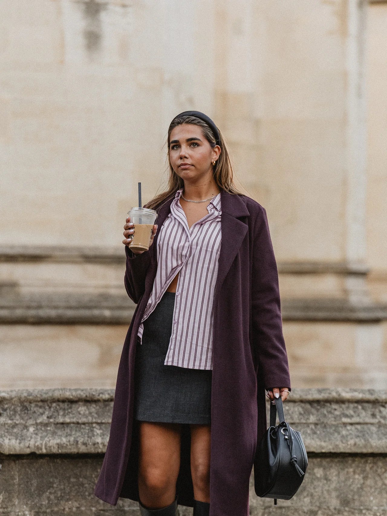 VMNELLY Short Skirt - Dark Grey Melange