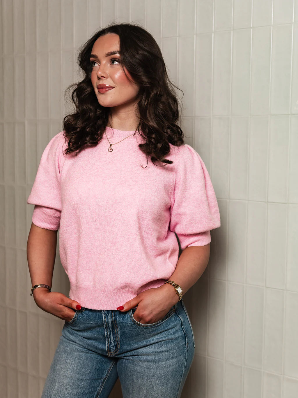 VMDOFFY 2/4 O-NECK PULLOVER  - Bonbon