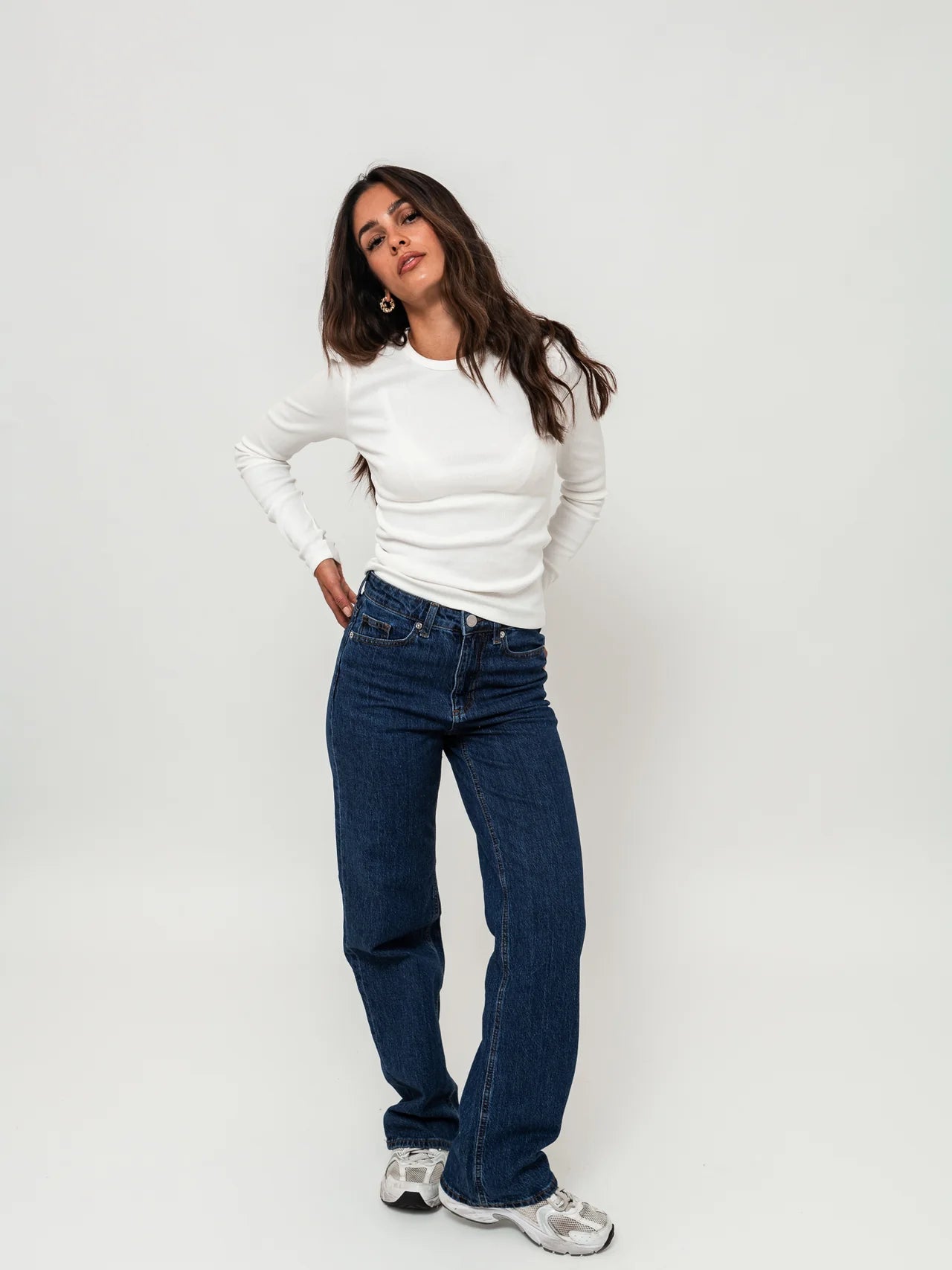 VMTESSA WIDE Jeans - Dark Blue Denim