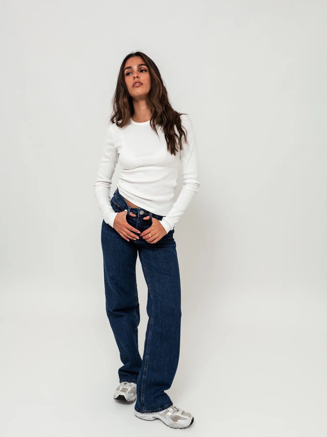 VMTESSA WIDE Jeans - Dark Blue Denim