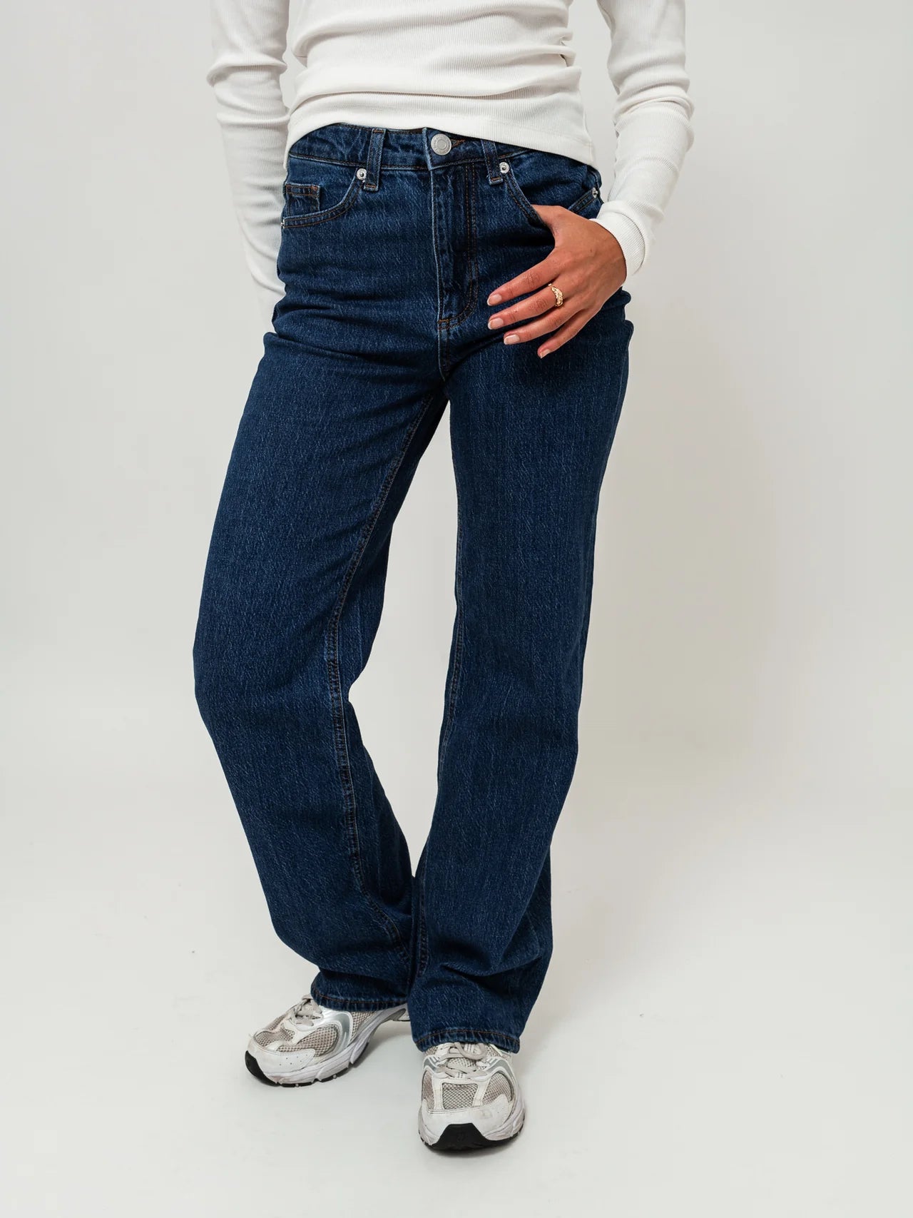VMTESSA WIDE Jeans - Dark Blue Denim