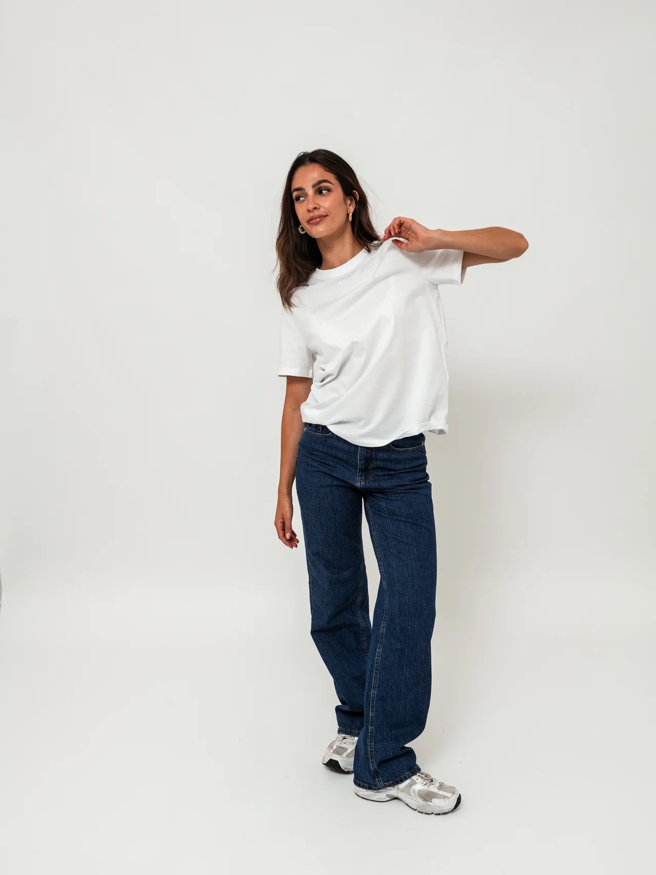 VMTESSA WIDE Jeans - Dark Blue Denim