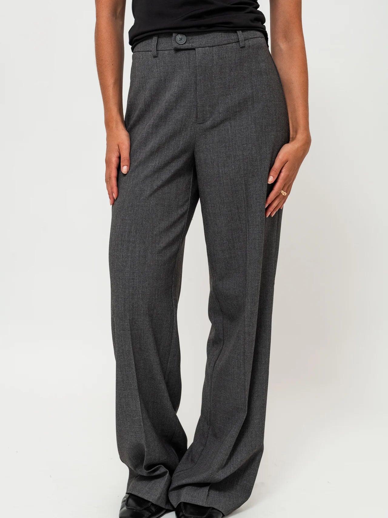 VMTEXAS Trousers - Dark Grey Melange