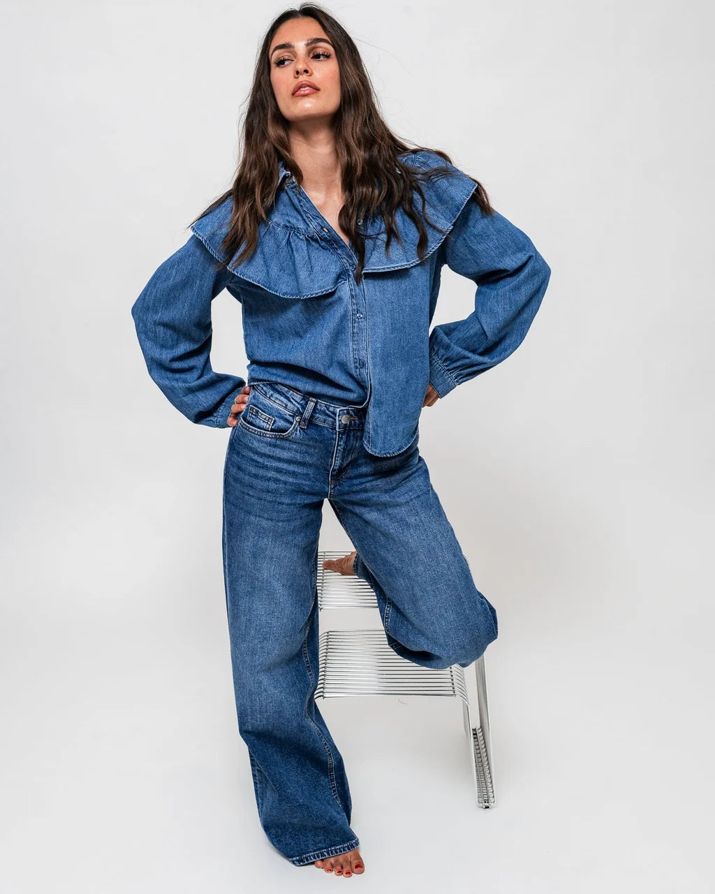 VMSANDIE-STRETCH Jeans - Medium Blue Denim