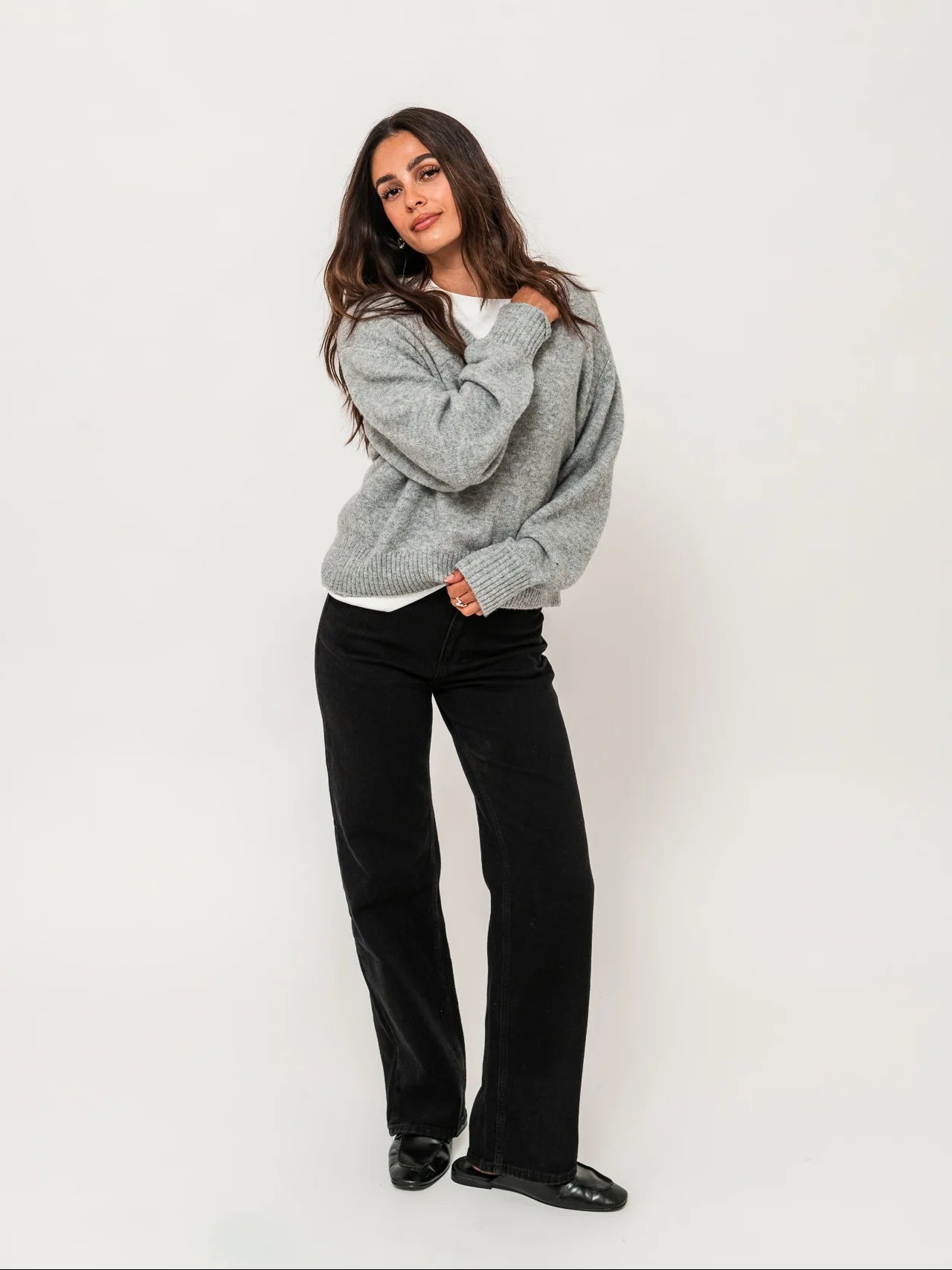 VMTESSA Wide Jeans - Black