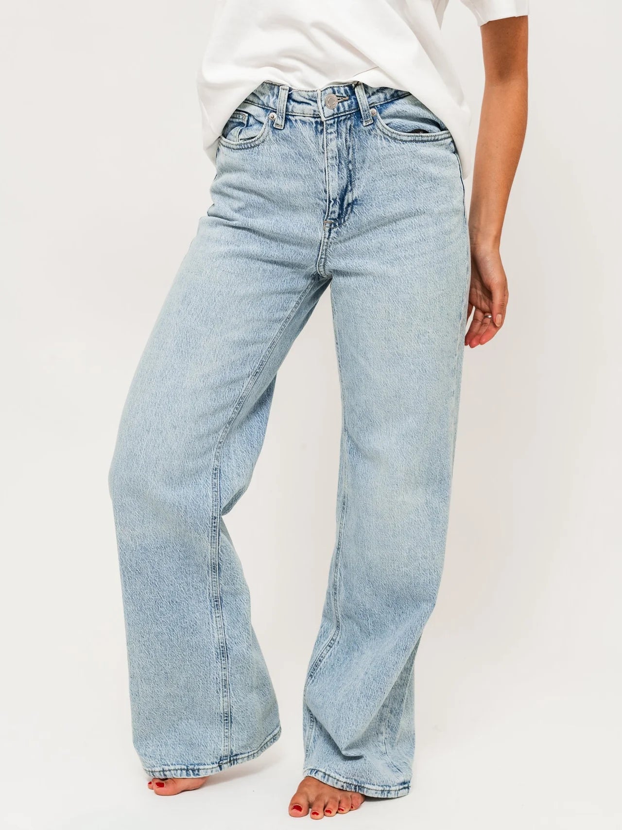 VMTESSA wide Jeans - Light Blue Denim