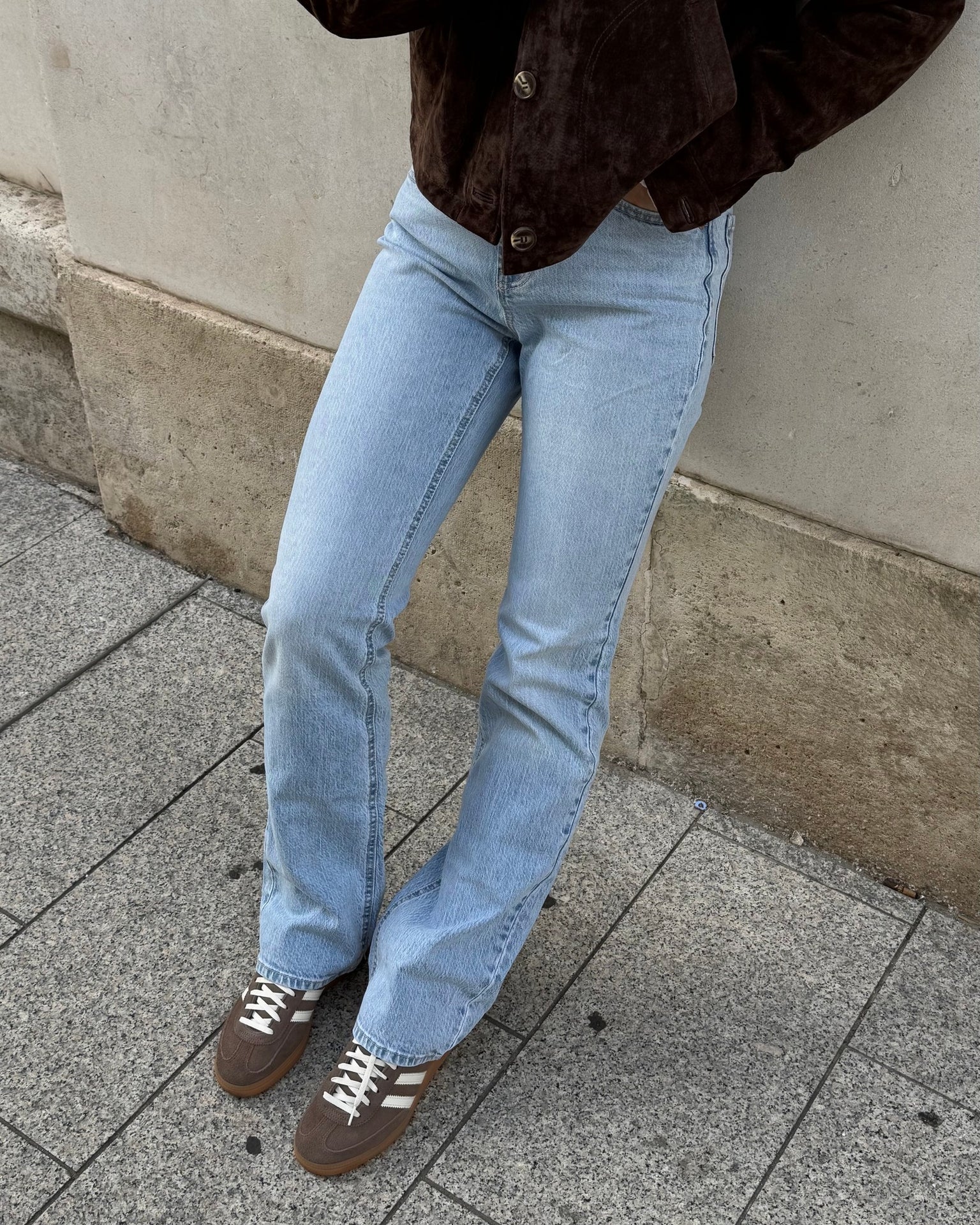 VMTESSA straight Jeans - Light Blue Denim