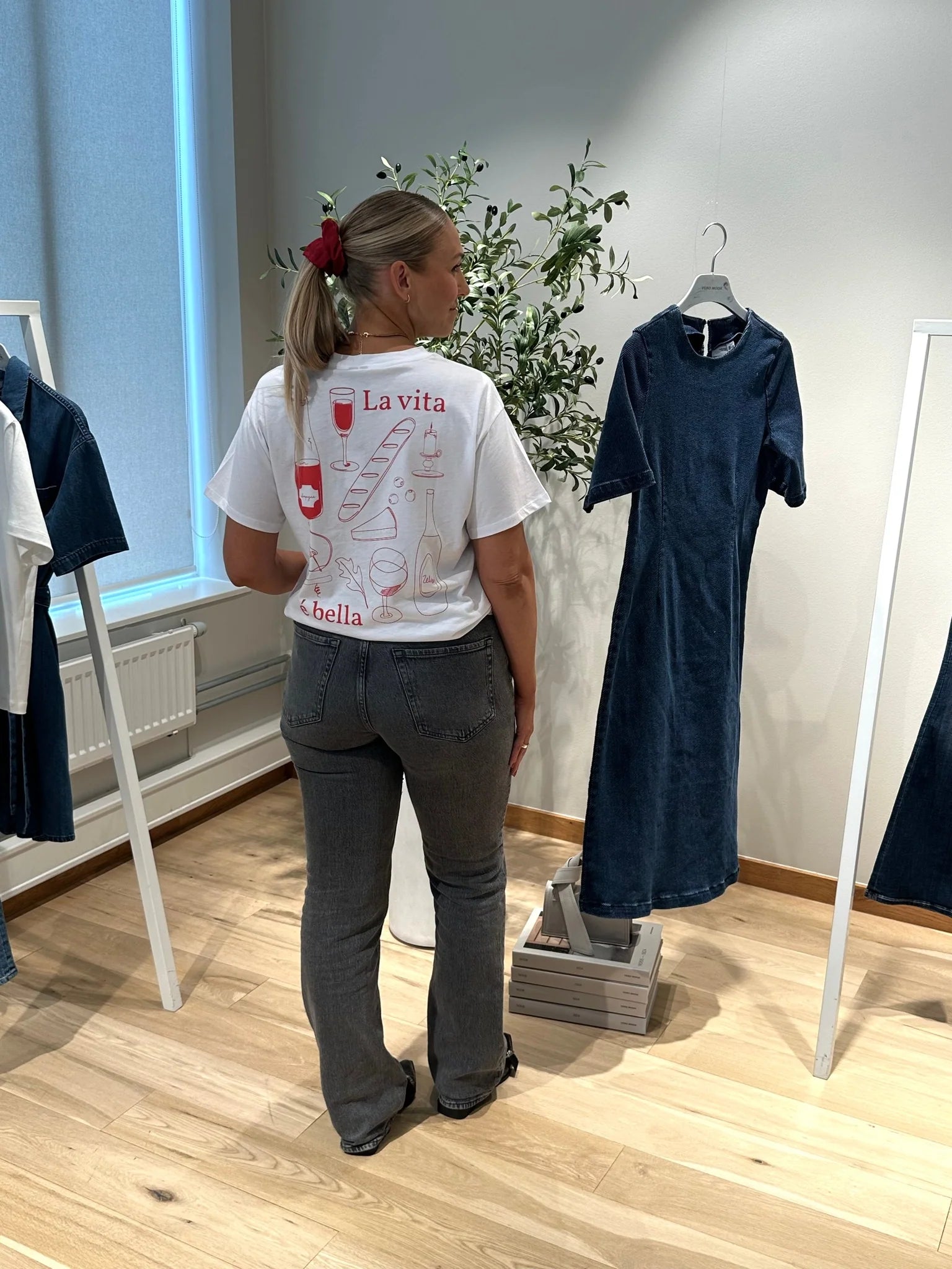 VMTESSA straight Jeans - Medium Grey Denim