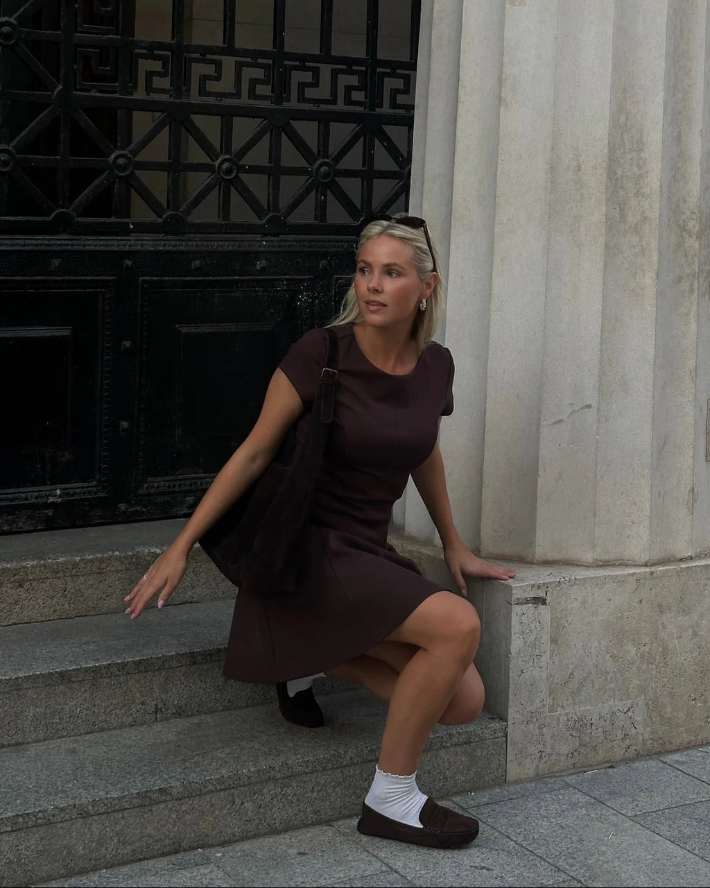 VMJAZLYN Short Dress - Chocolate Torte