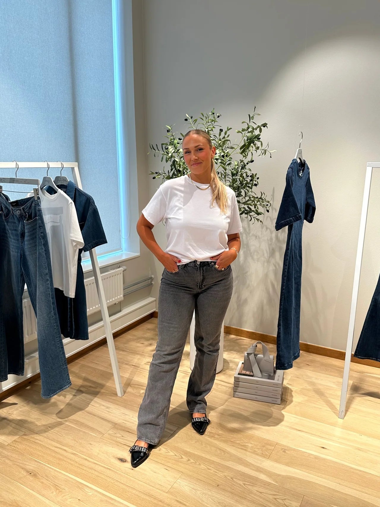 VMTESSA straight Jeans - Medium Grey Denim