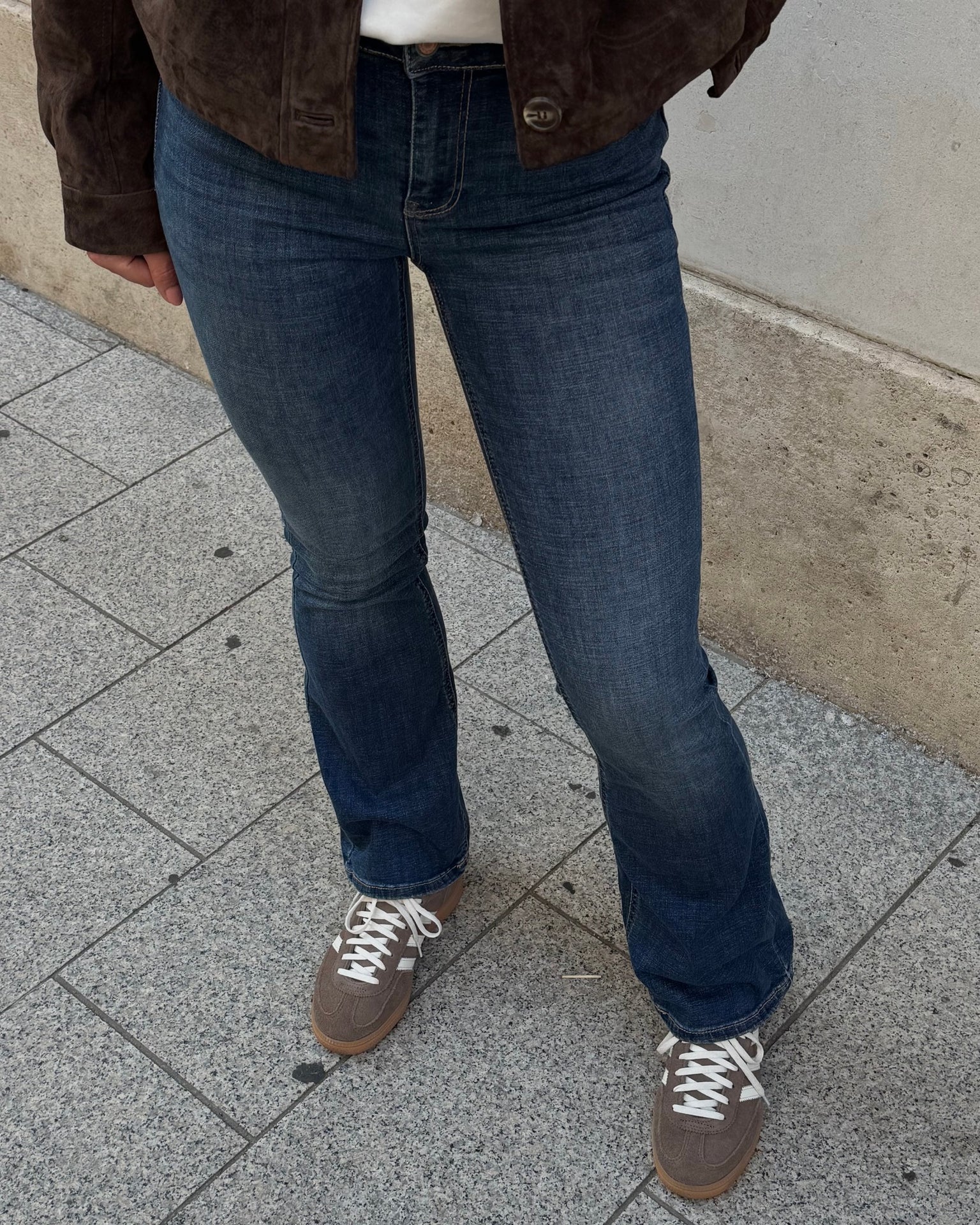 VMFLASH flared Jeans - Dark Blue Denim