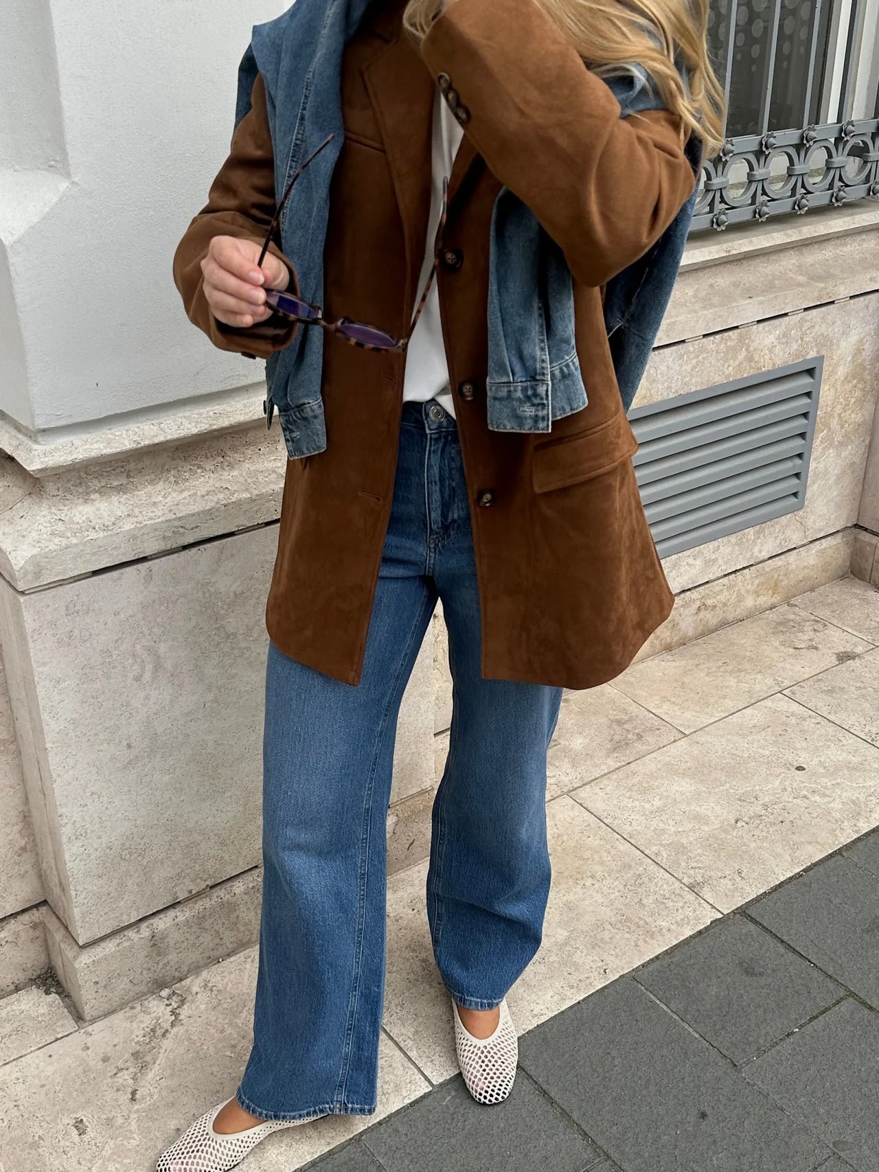 VMTESSA wide Jeans - Medium Blue Denim