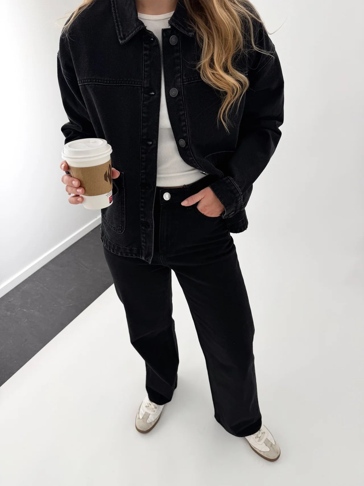 VMTESSA Wide Jeans - Black