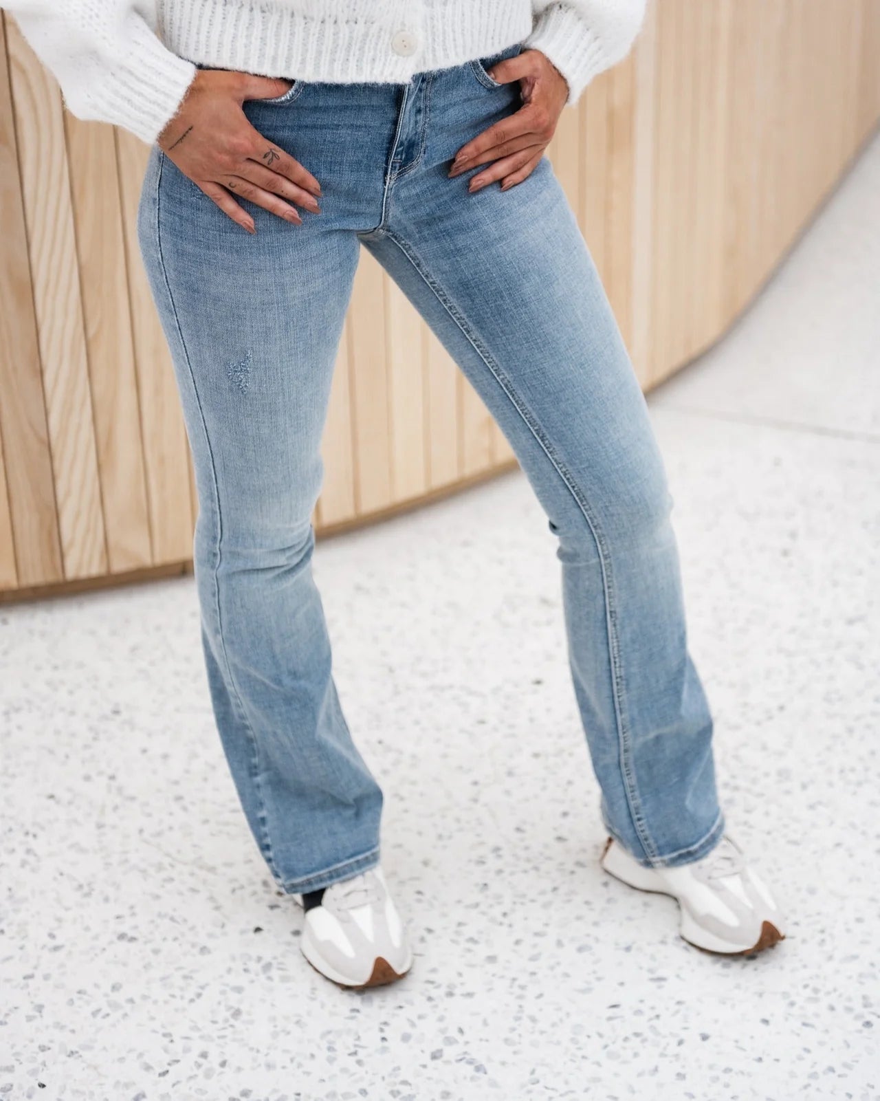 VMFLASH flared Jeans - Light Blue Denim