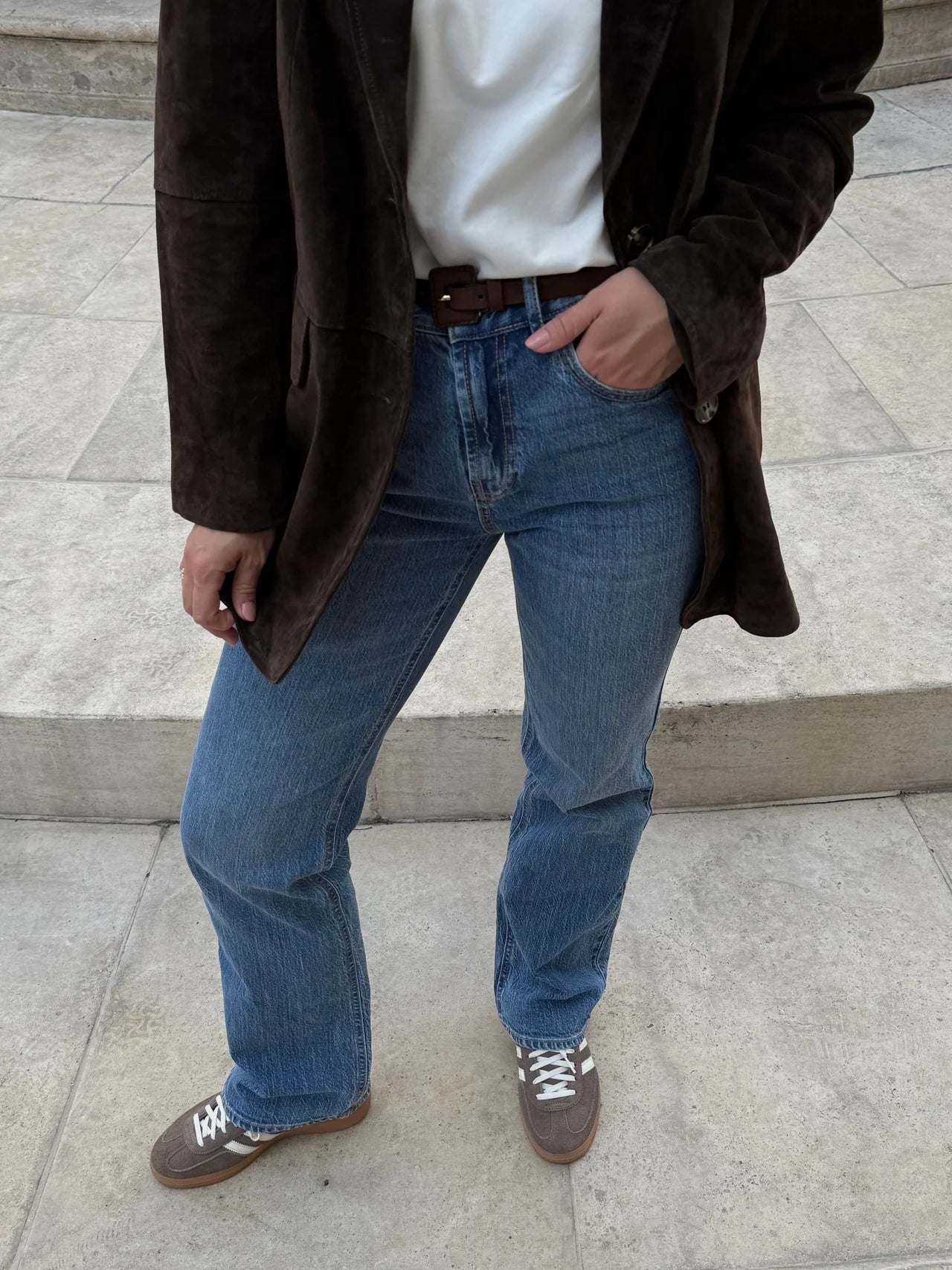 VMTESSA straight Jeans - Medium Blue Denim